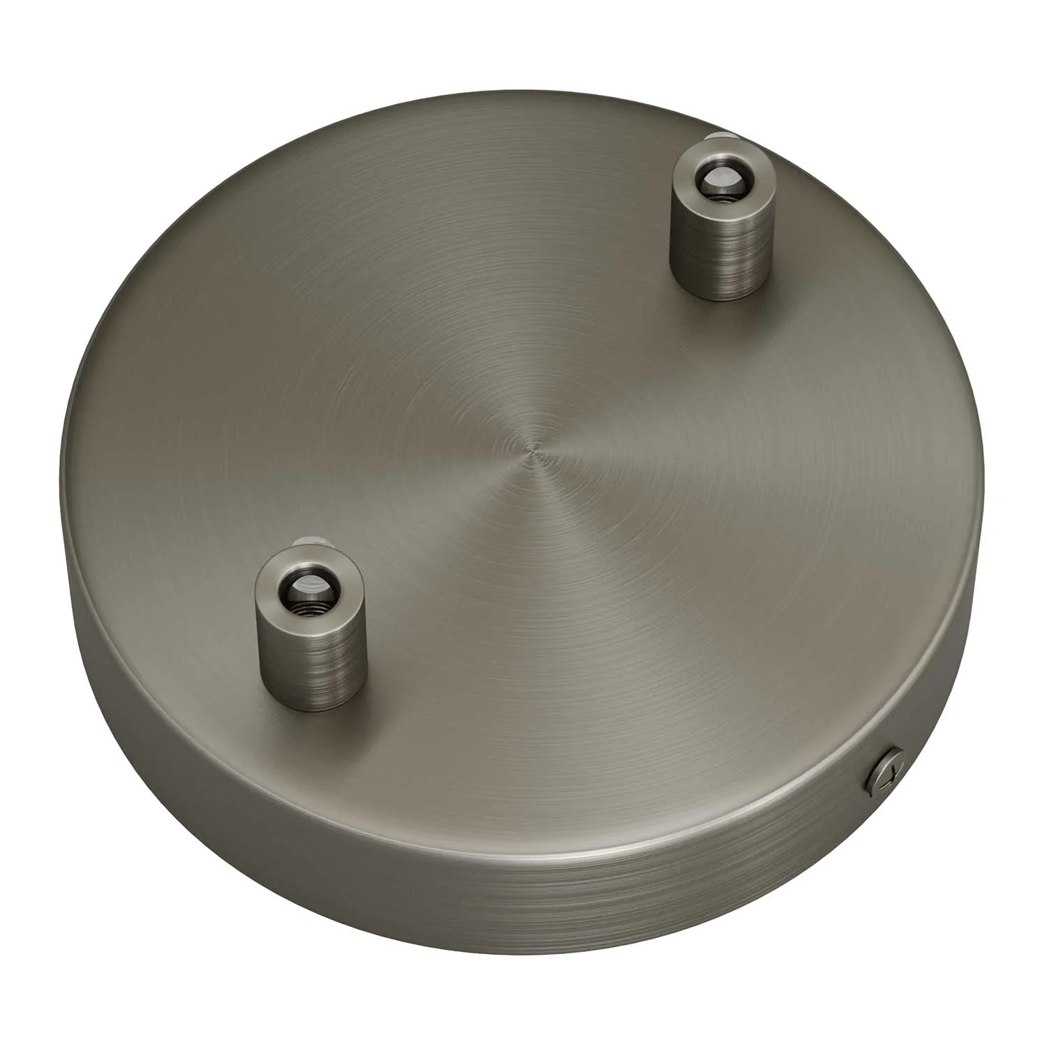 2-hole cylindrical metal ceiling rose kit - Satin titanium - Image 7