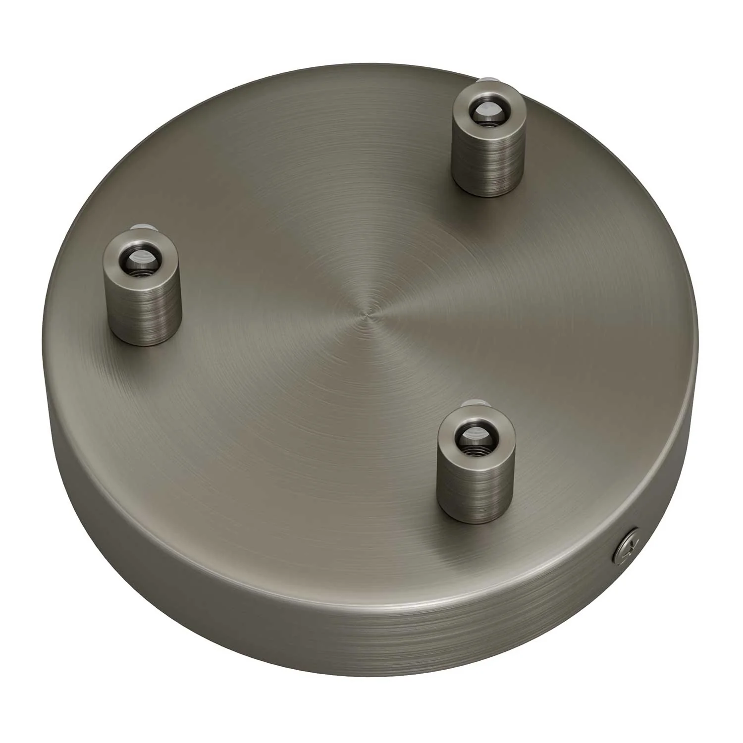 3-hole cylindrical metal ceiling rose kit - Satin titanium - Image 7