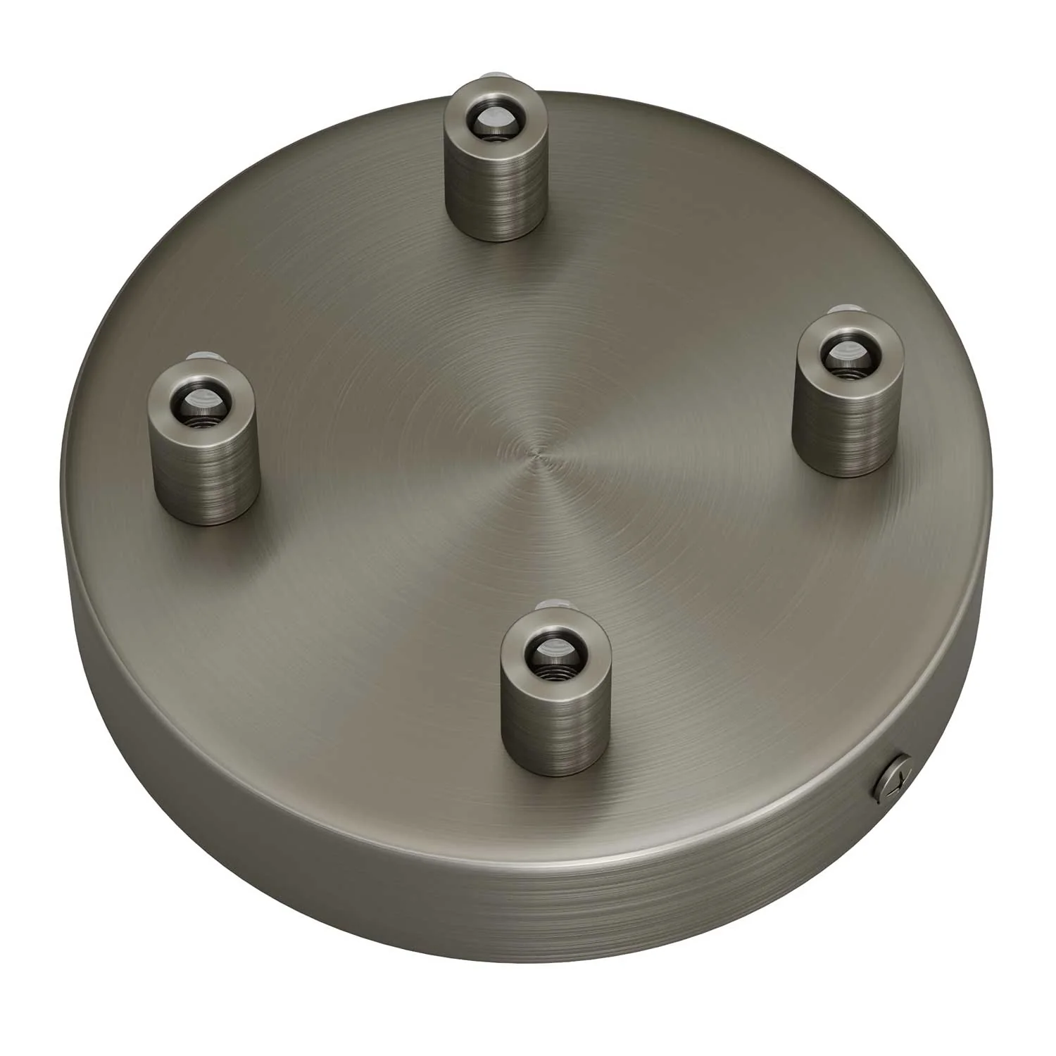 4-hole cylindrical metal ceiling rose kit - Satin titanium - Image 7