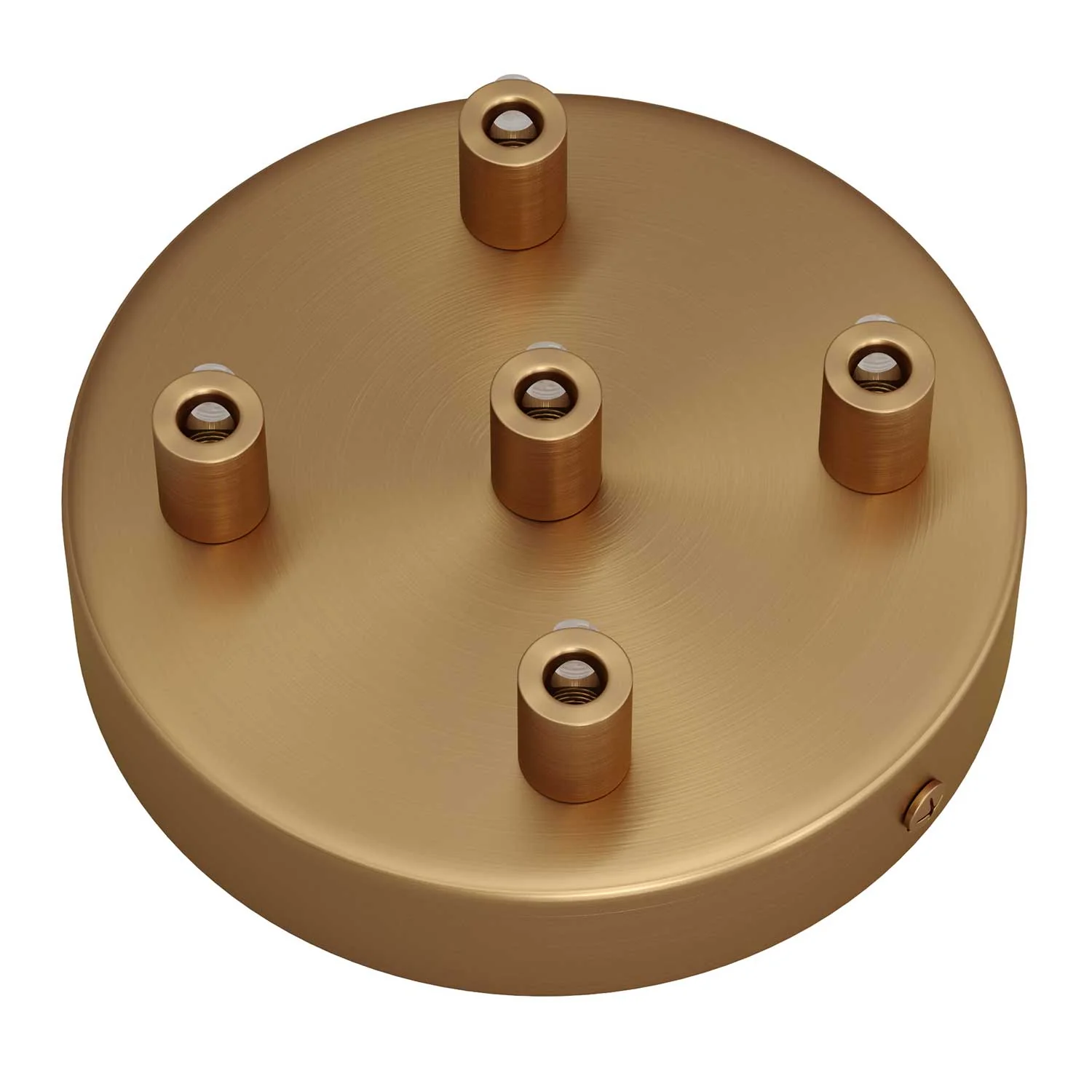 Cylindrical metal ceiling rose kit with 5 holes - Satin bronze - Image 7