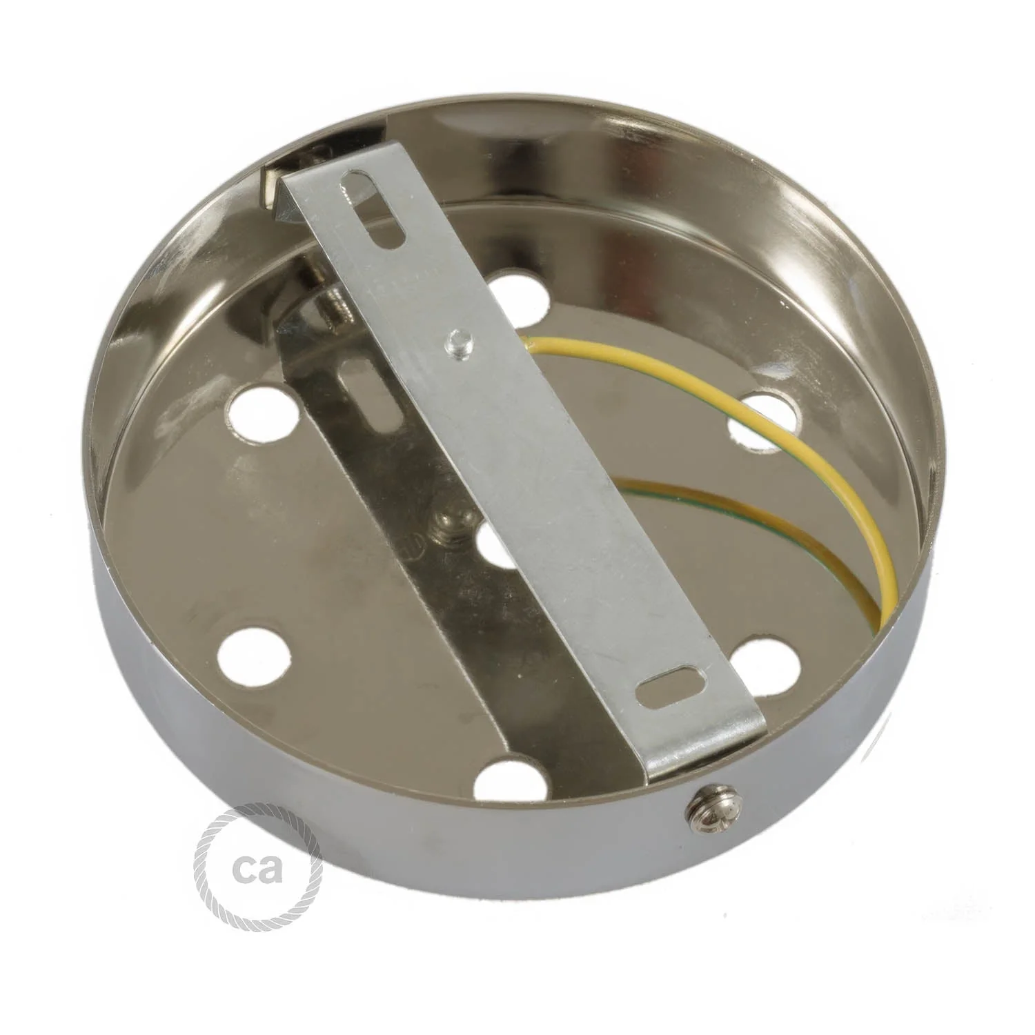 7-hole cylindrical metal ceiling rose kit - Chrome - Image 4