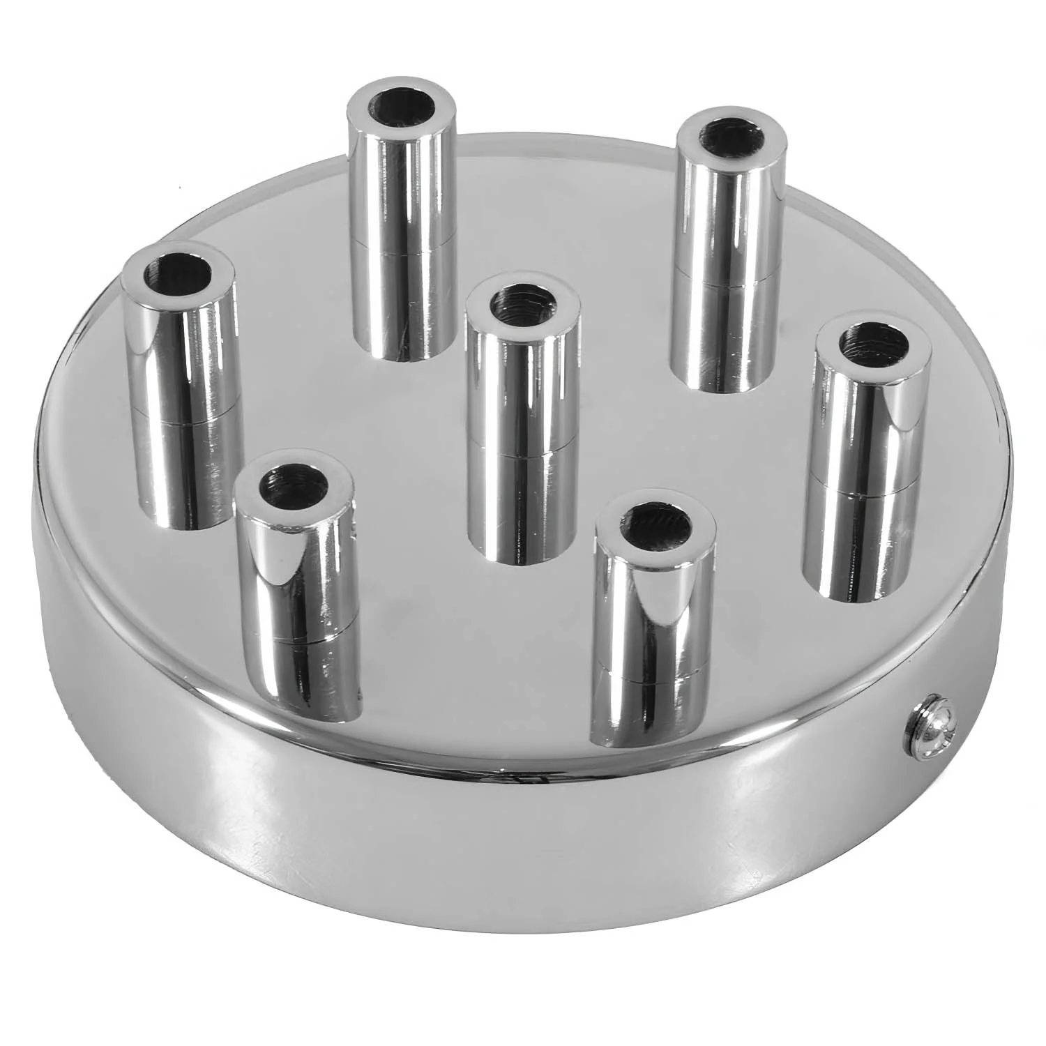 7-hole cylindrical metal ceiling rose kit - Chrome - Image 7