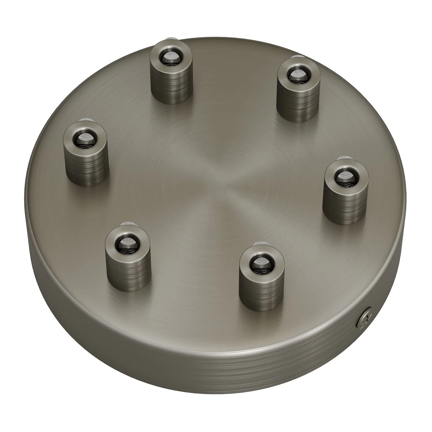 Cylindrical metal ceiling rose kit with 6 holes - Satin titanium - Image 6