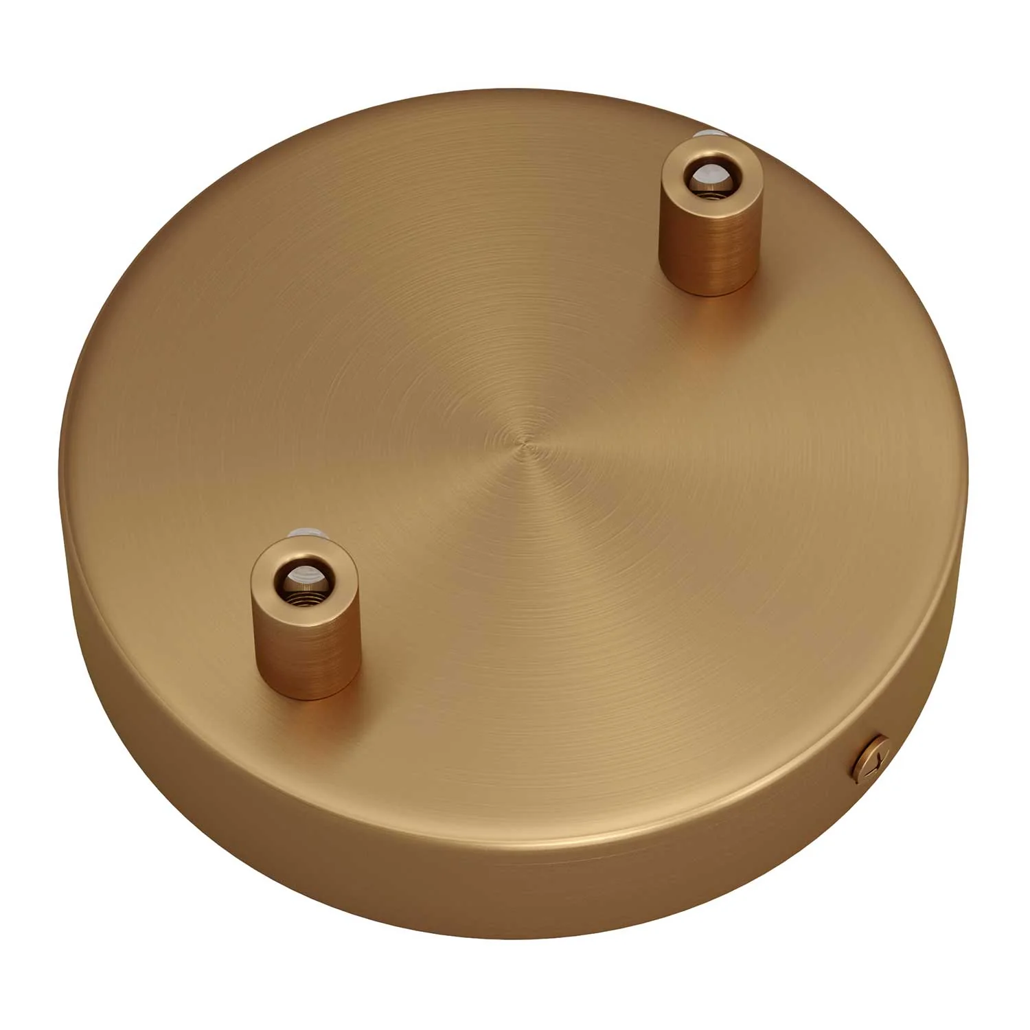 Cylindrical metal ceiling rose kit with 2 holes - Satin bronze - Image 7