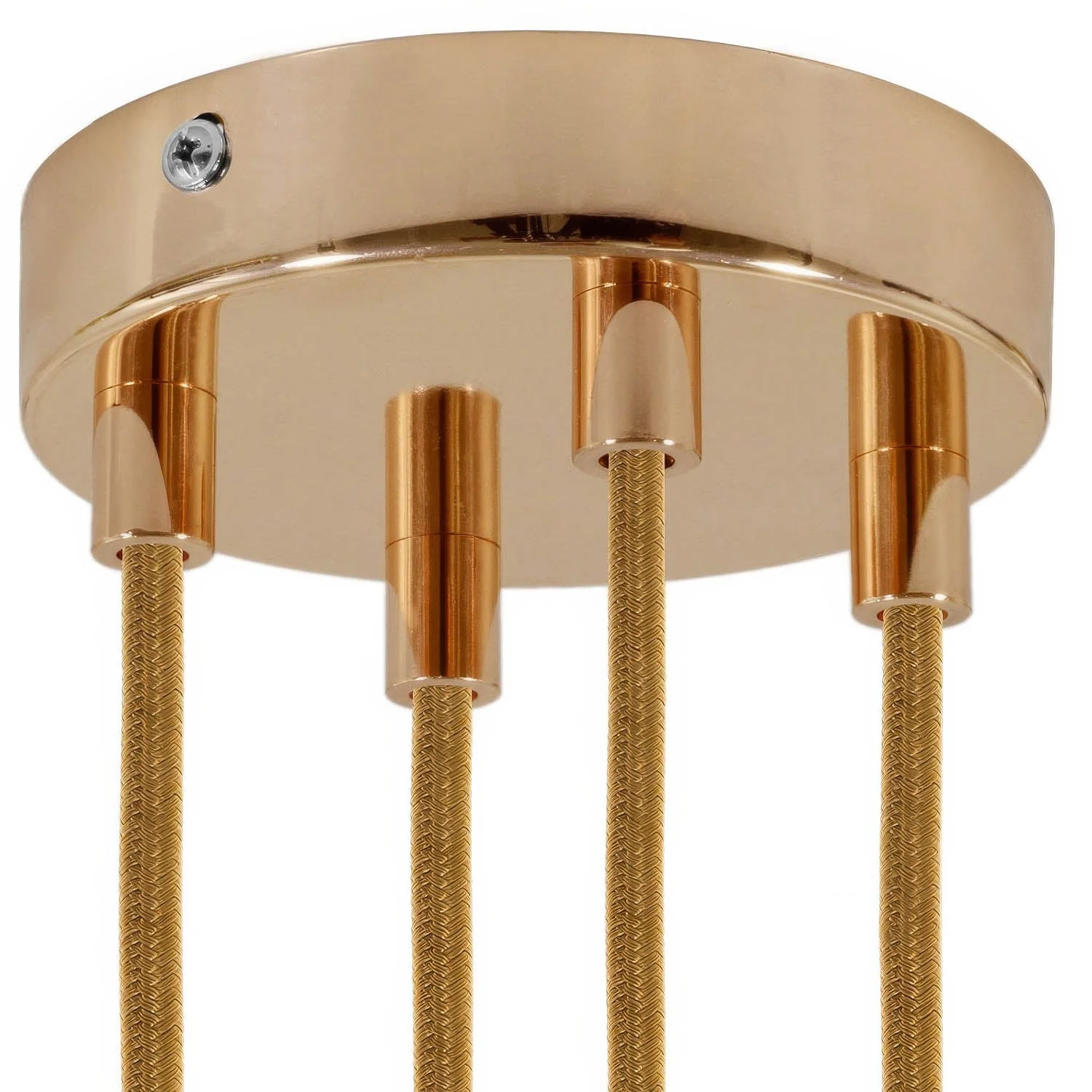 Cylindrical ceiling rose kit in metal with 4 holes - Copper - Image 6