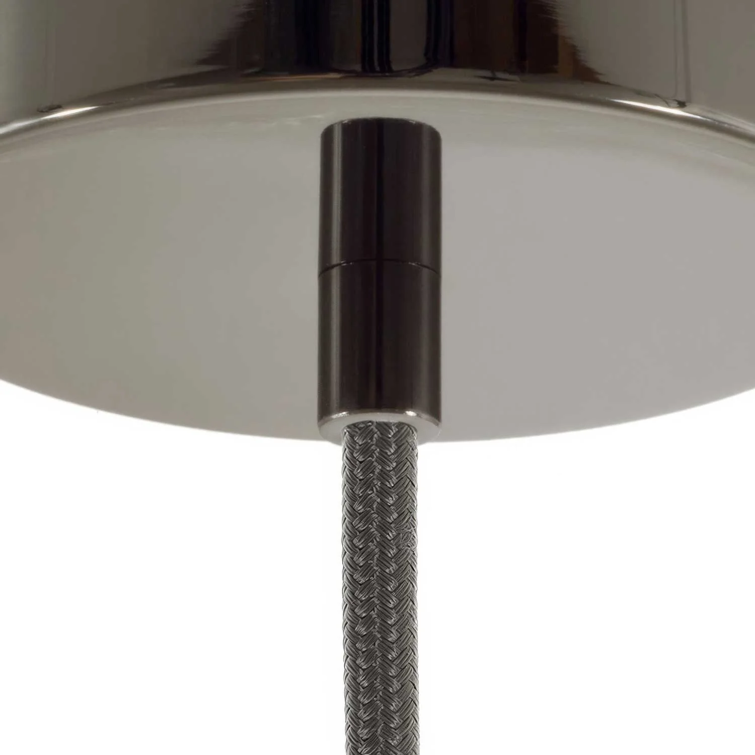 Cylindrical cable clamp in metal, complete with rod, nut and washer - Pearl black - Image 3