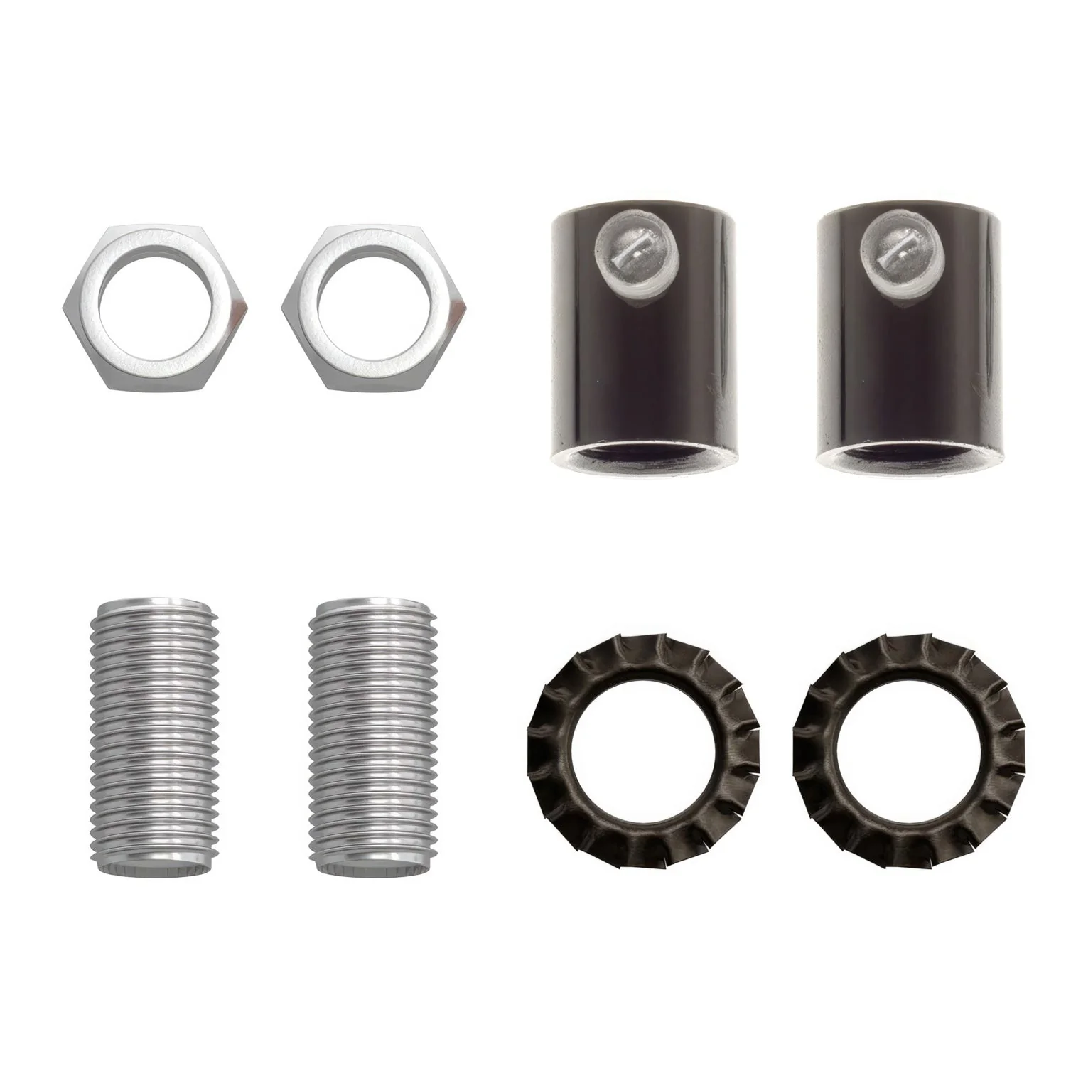 Cylindrical cable clamp in metal, complete with rod, nut and washer - Pearl black - Image 4