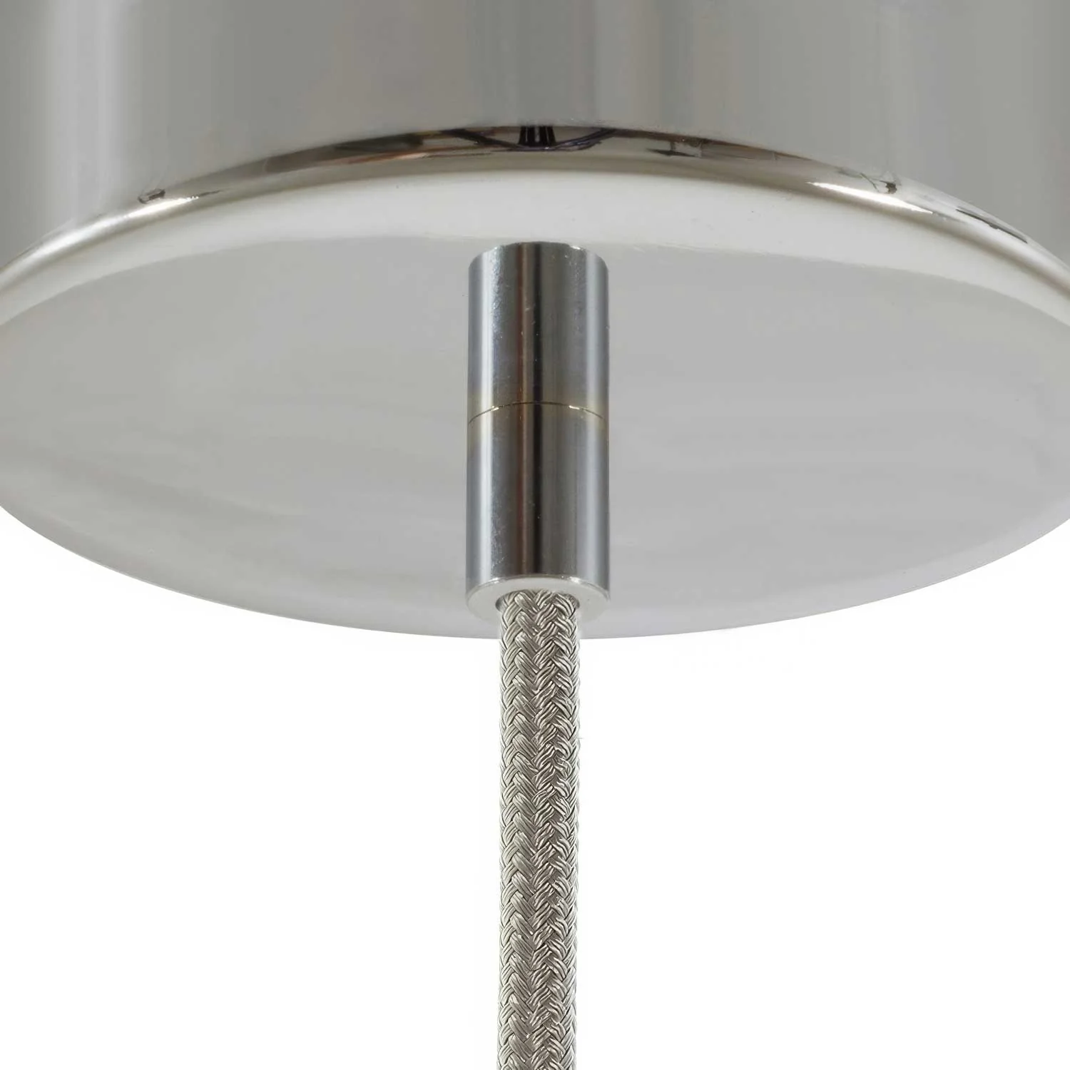 Cylindrical cable clamp in metal complete with rod, nut and washer - Chrome - Image 3