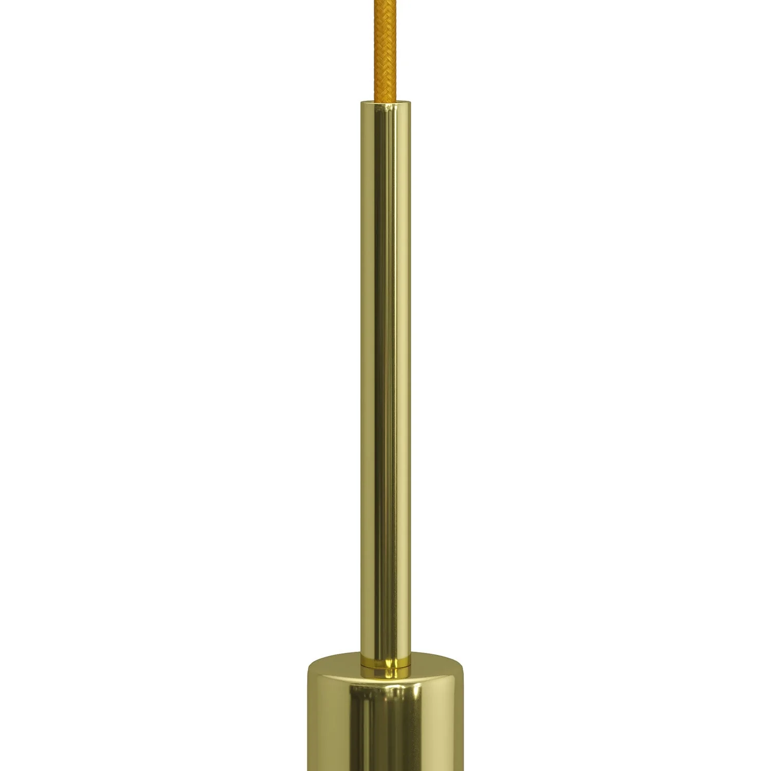 Cylindrical cable clamp in metal, 15 cm long, complete with rod, nut and washer - Brass - Image 2
