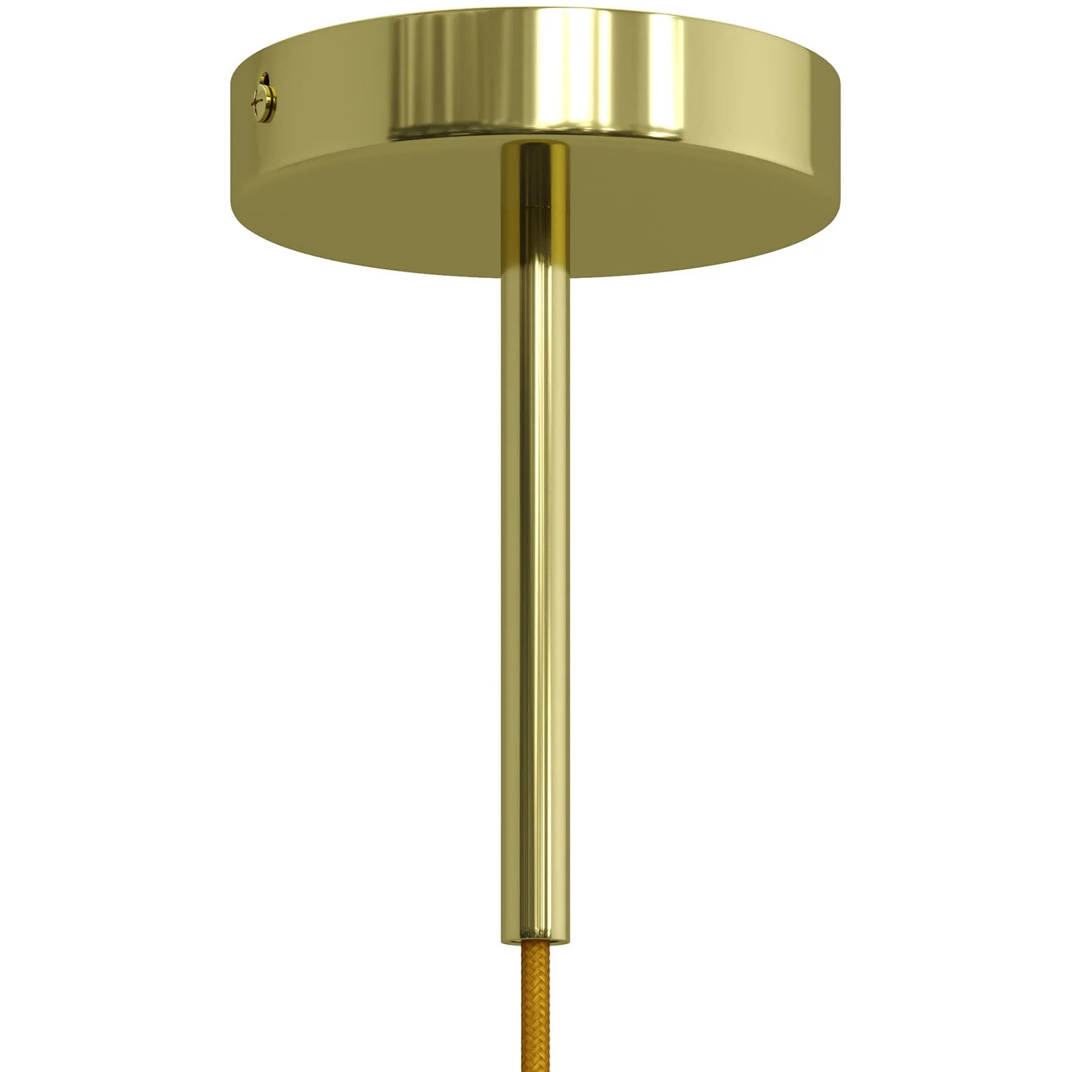 Cylindrical cable clamp in metal, 15 cm long, complete with rod, nut and washer - Brass - Image 3