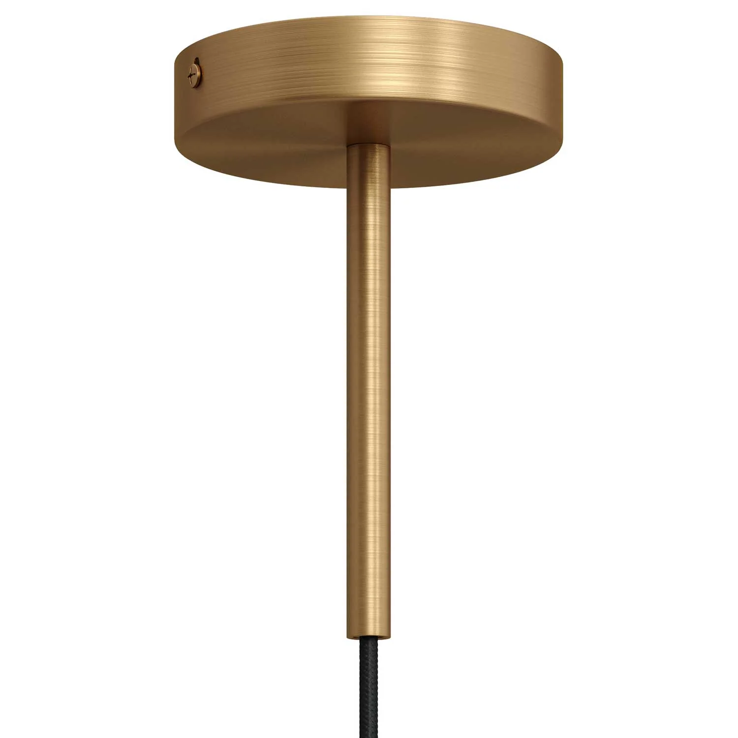 Cylindrical metal cable clamp, 15 cm long, complete with rod, nut and washer - Satin bronze - Image 3