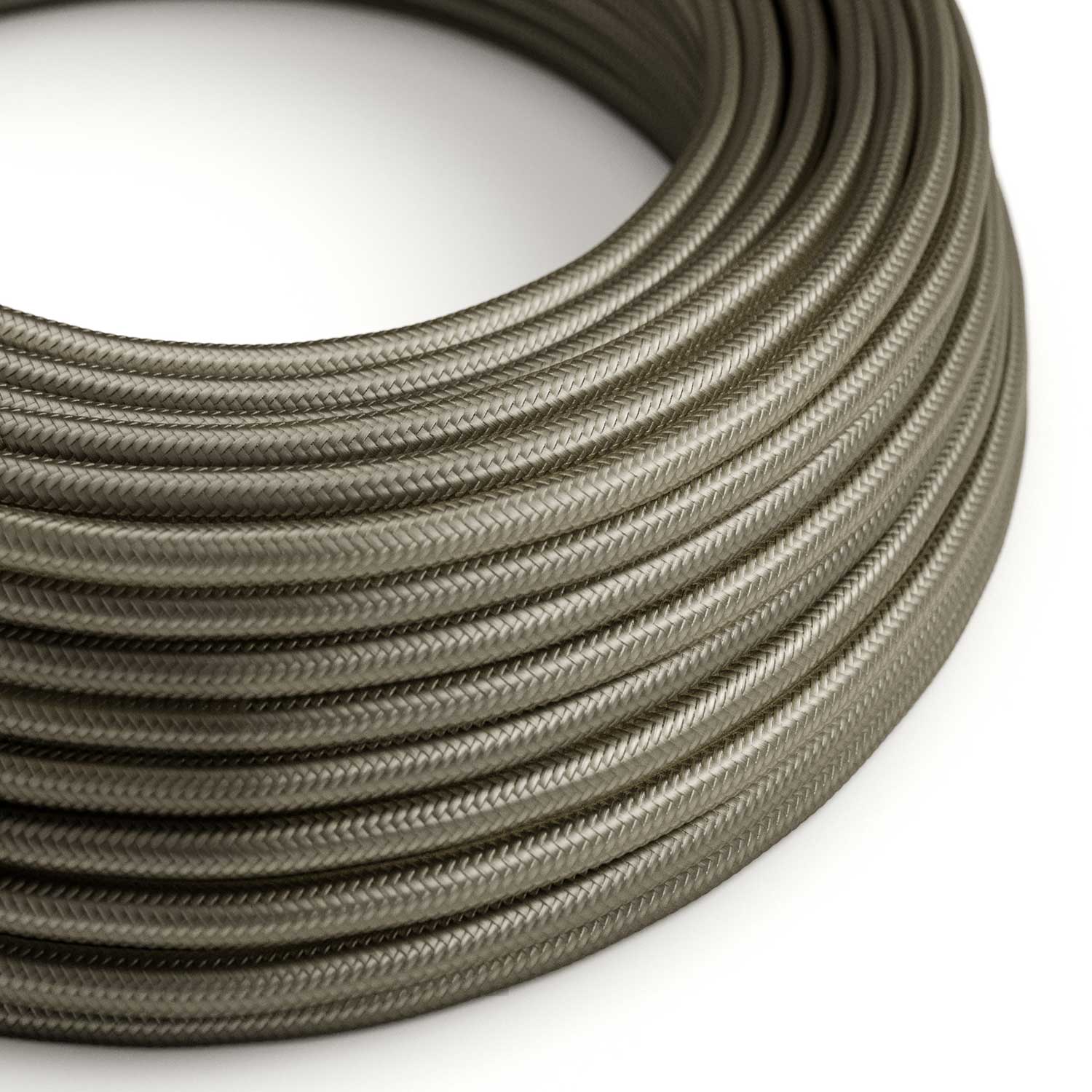 Glossy Dark Grey fabric cable - The Original Creative Cables, for refined lamps - RM26
