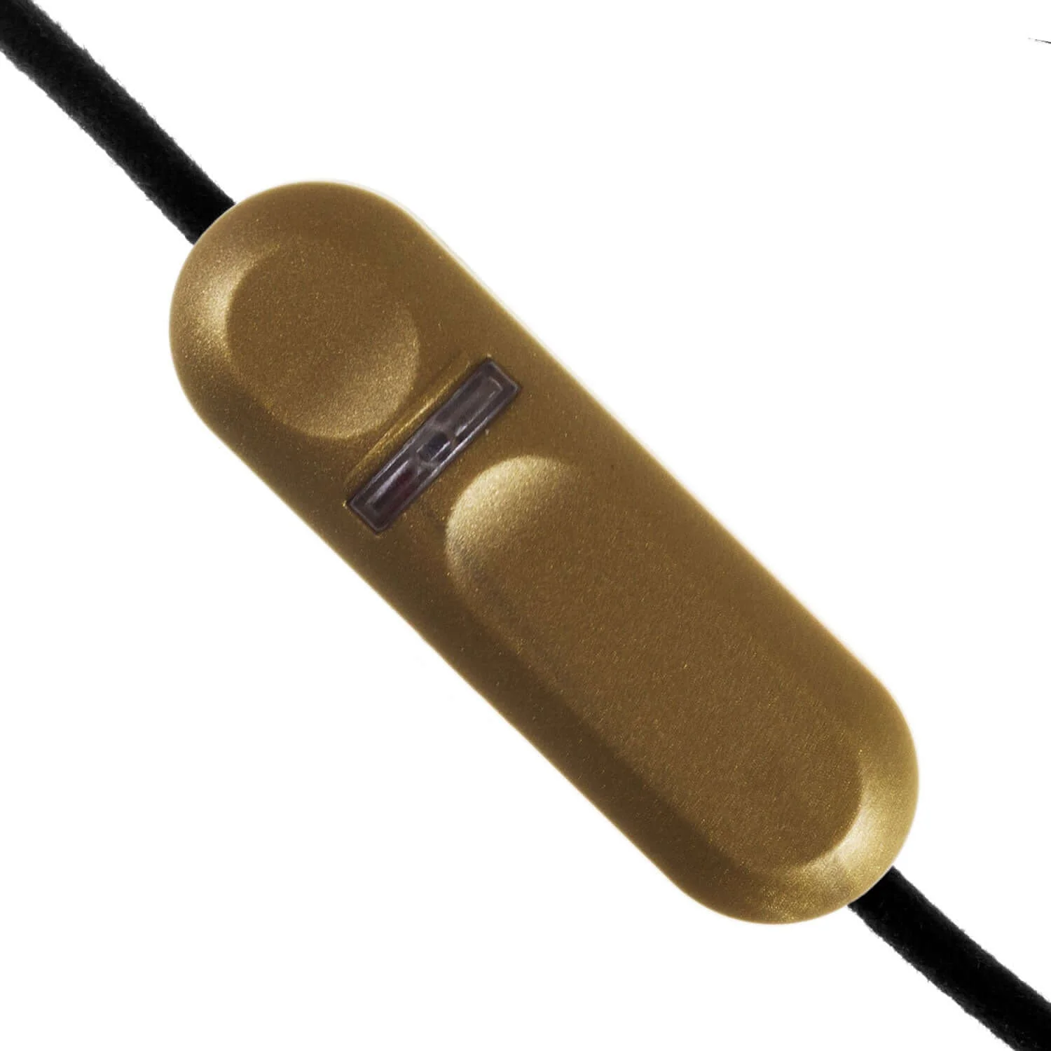 In-line push-button dimmer for LED and traditional light bulbs - Gold