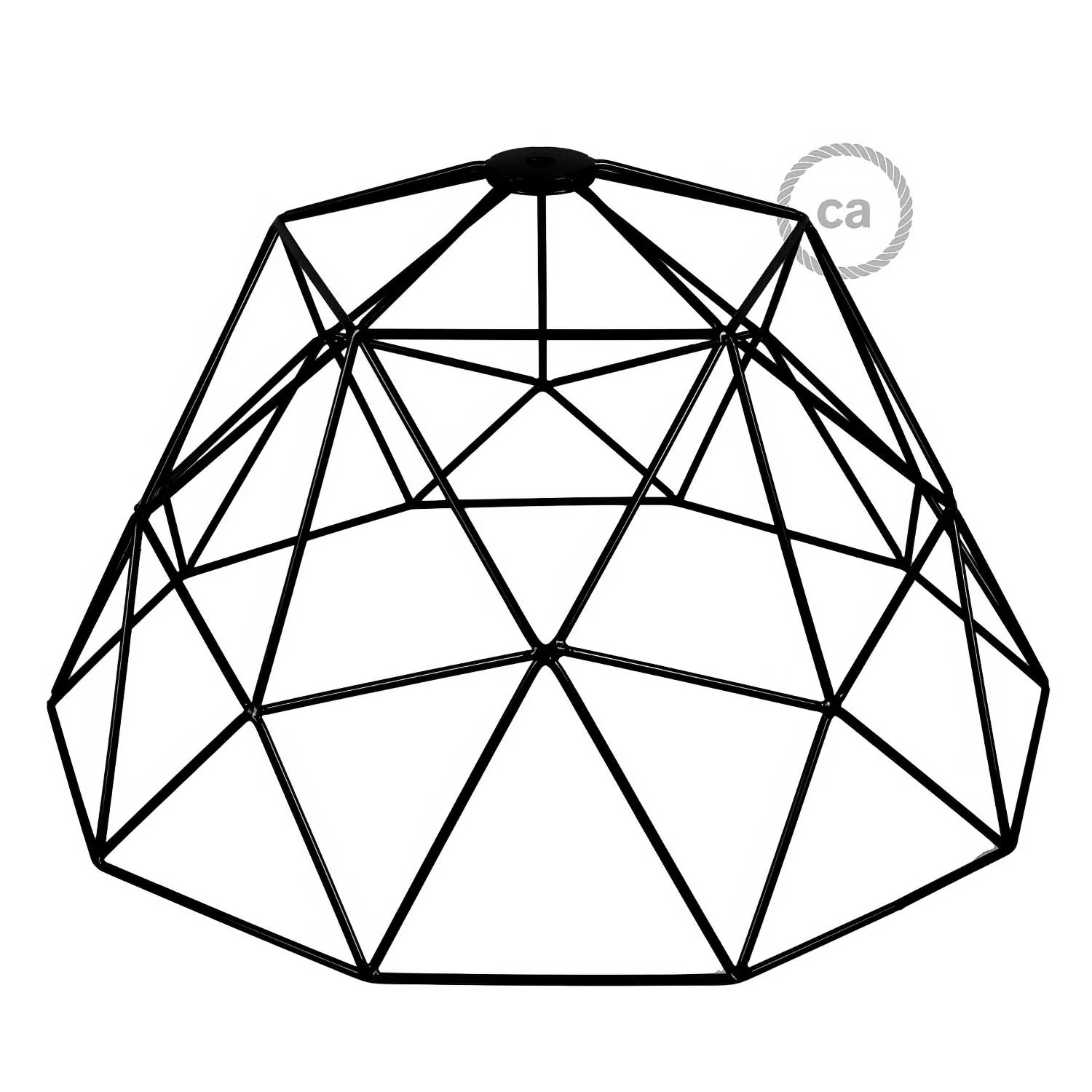 Dome XL open cage metal lampshade with E26 socket - Black - Image 3
