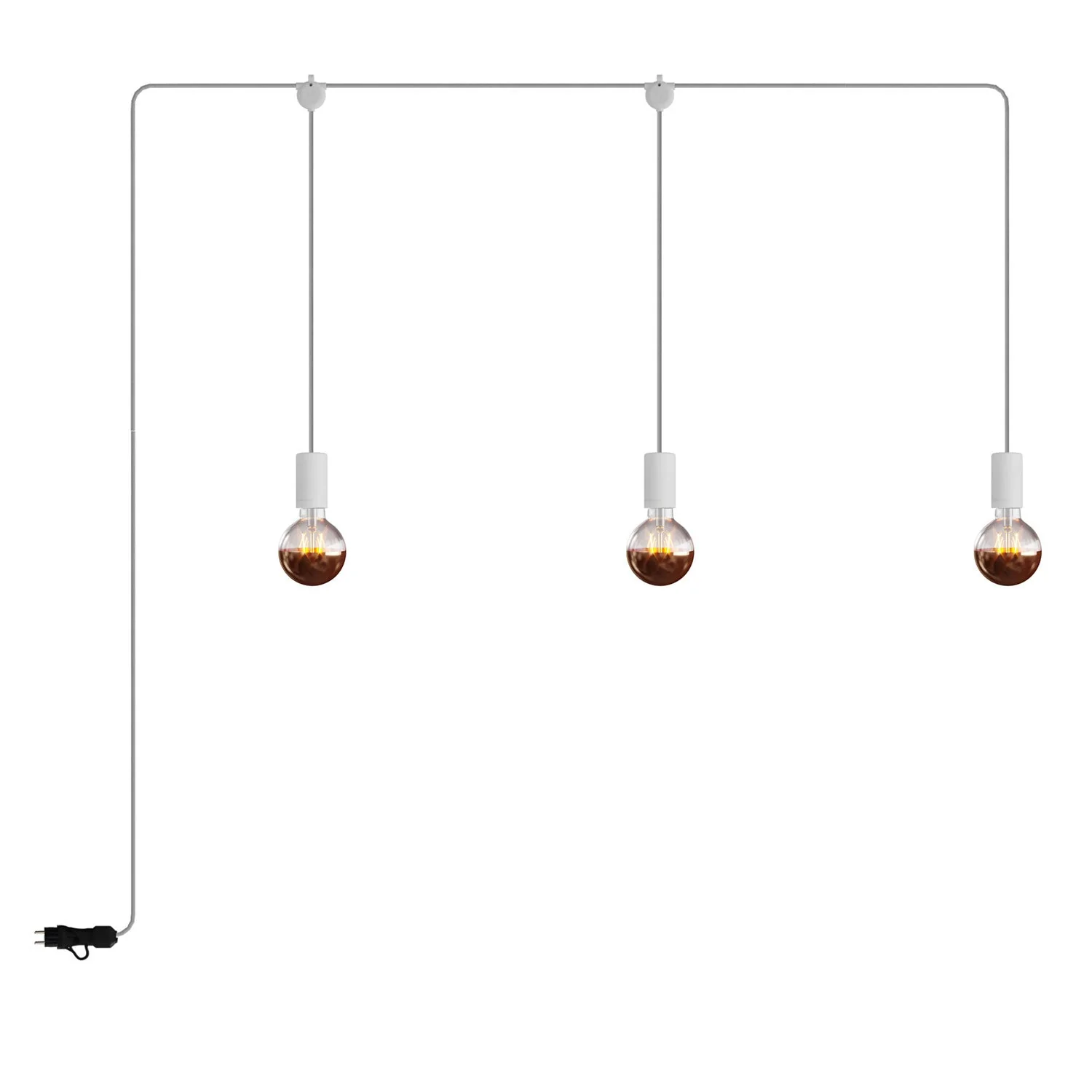 E-Snake Modulair outdoor portable lamp IP65 with 3 lights - White