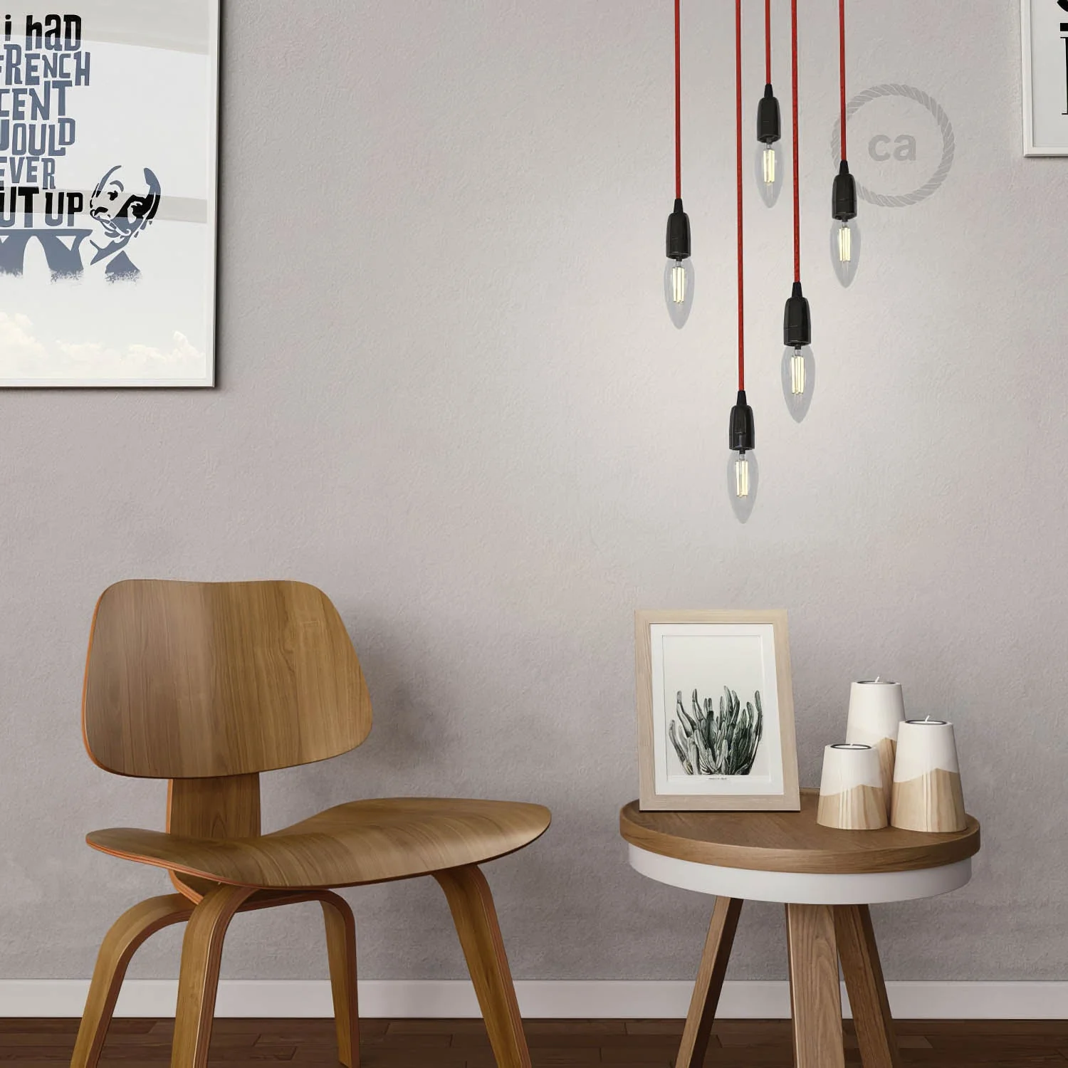E14 porcelain lamp holder kit - Black - Image 2