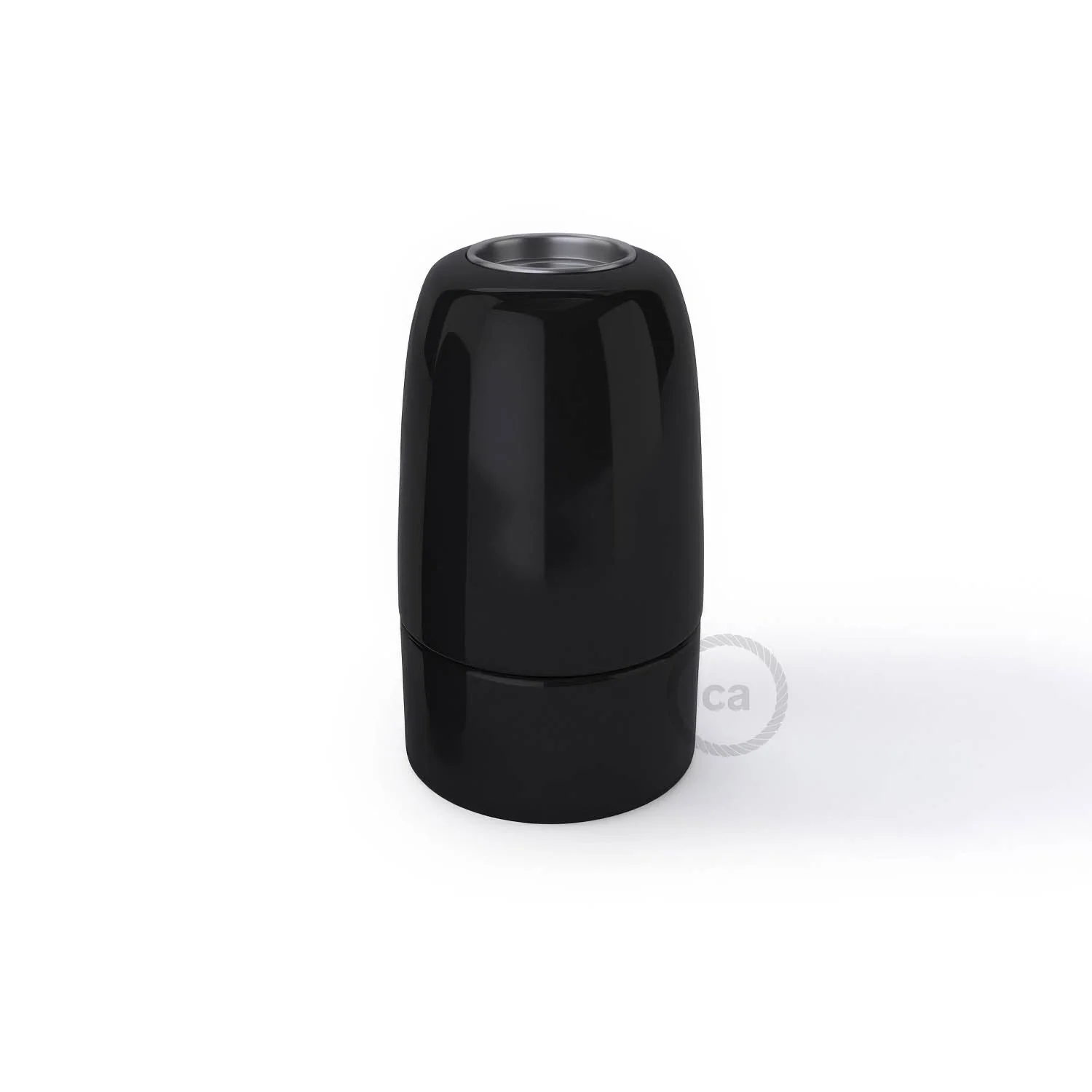 E14 porcelain lamp holder kit - Black - Image 3