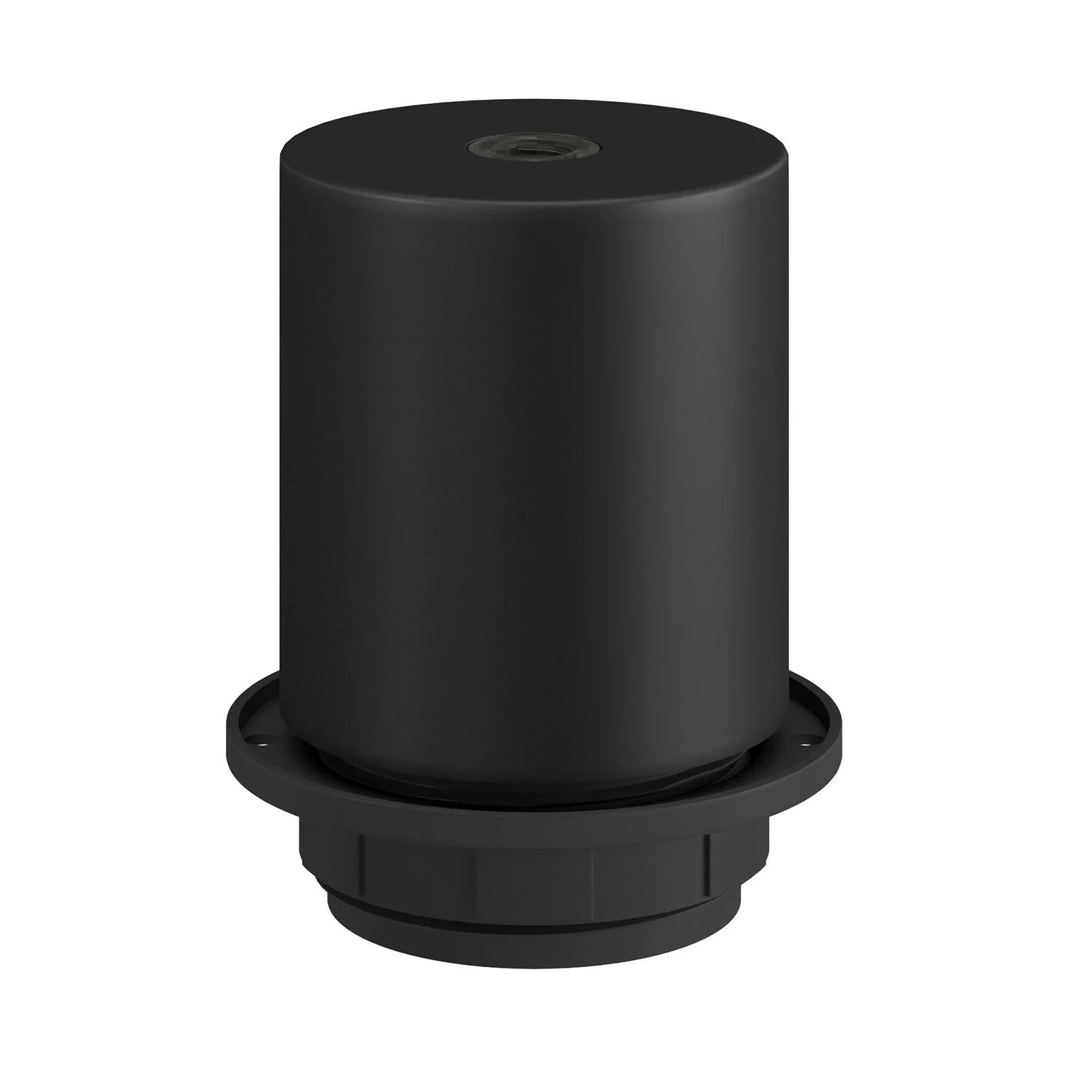 E26 semi-threaded metal socket kit with concealed cable clamp - Black - Image 4