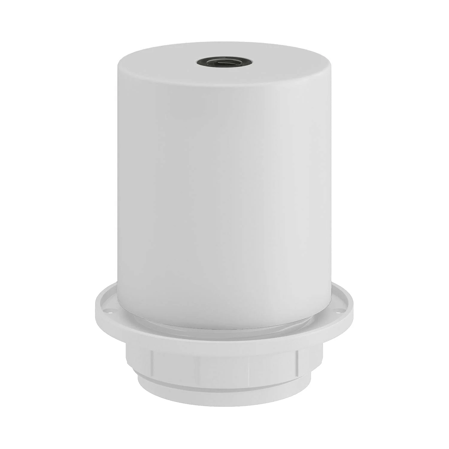 E26 semi-threaded metal socket kit with concealed cable clamp - Matte white - Image 4