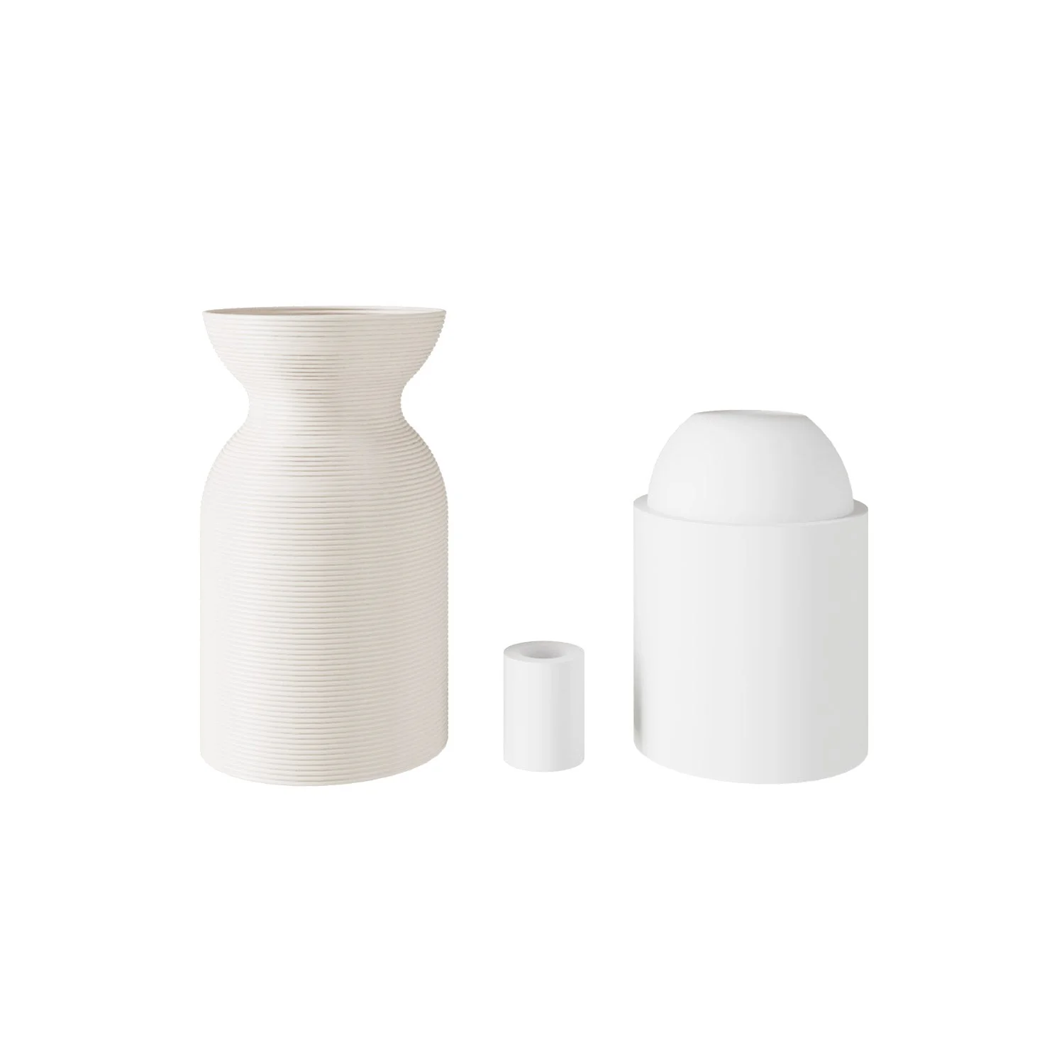 E26 socket kit in recycled plastic from 3D printing - Eggshell - Image 2