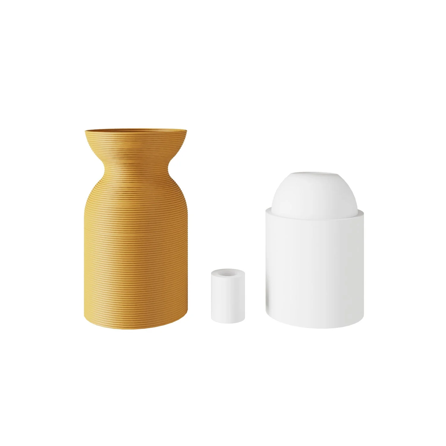 E26 socket kit in recycled plastic from 3D printing - Ochre - Image 2