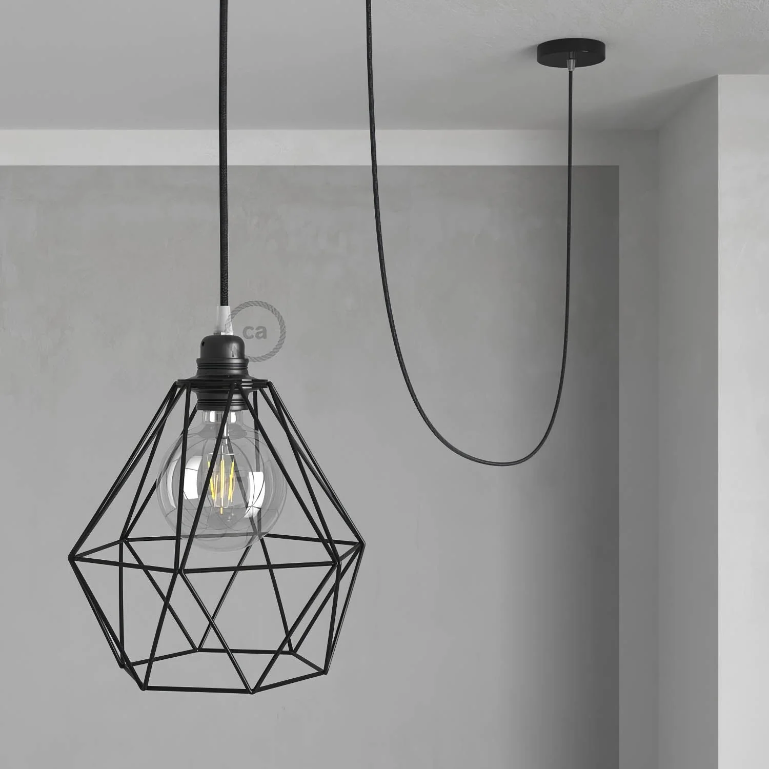 E27 metal lamp holder kit with double ring for lampshade - Gunmetal - Image 3