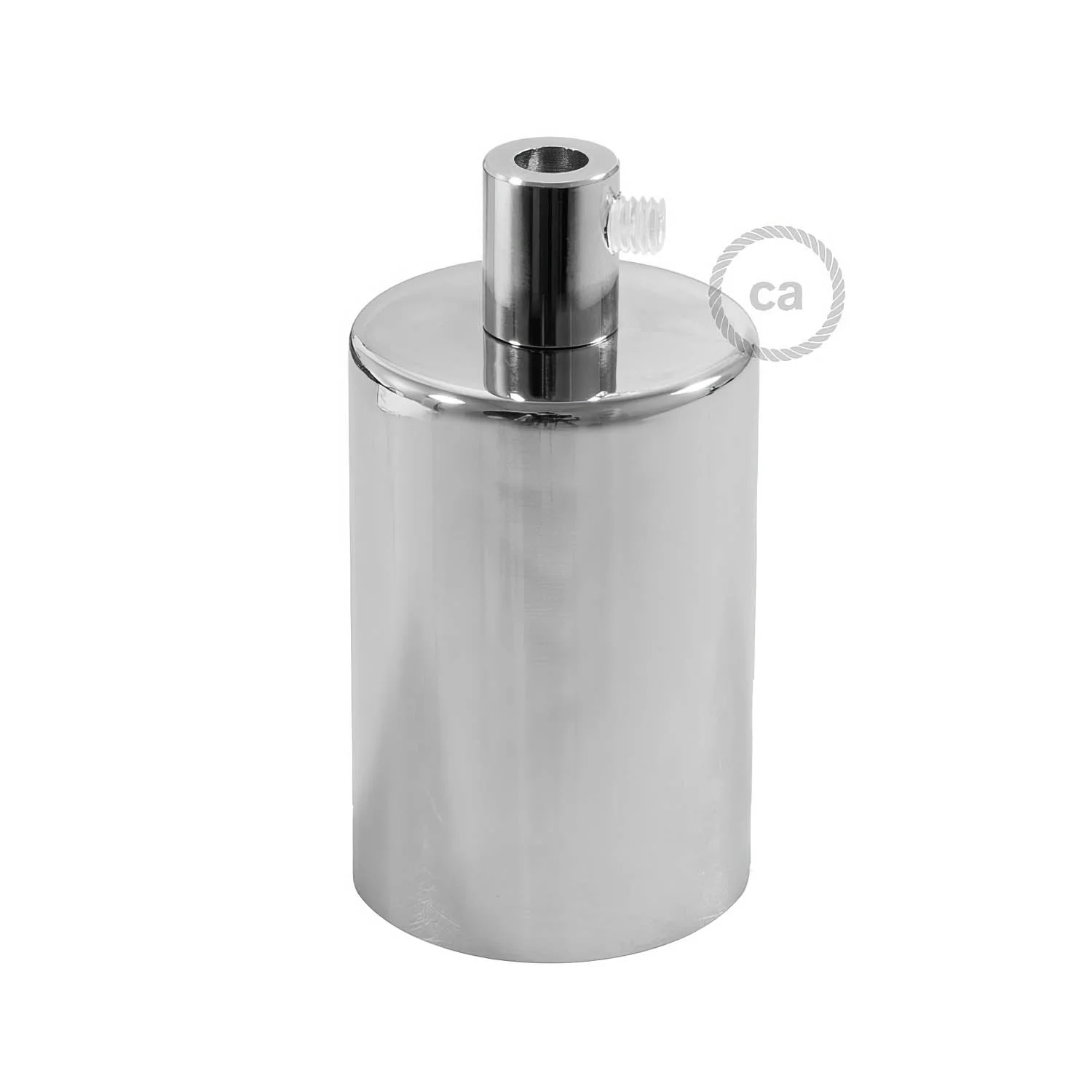 E27 cylindrical metal lamp holder kit - Chrome - Image 7