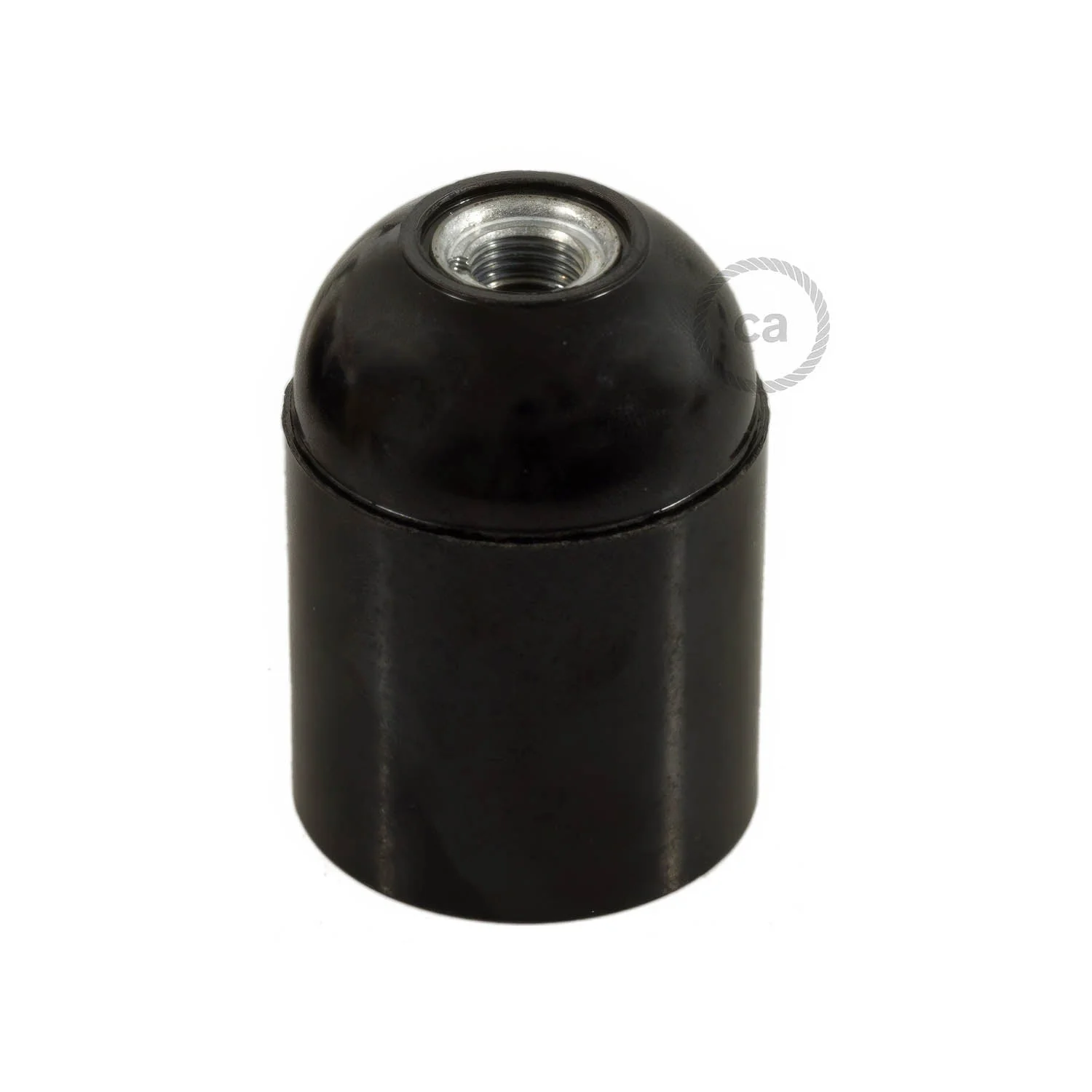E27 lamp holder kit in bakelite - Black