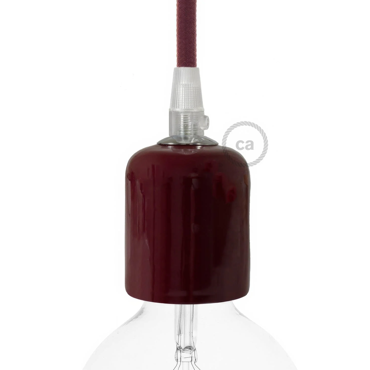 E27 ceramic lamp holder kit - Bordeaux