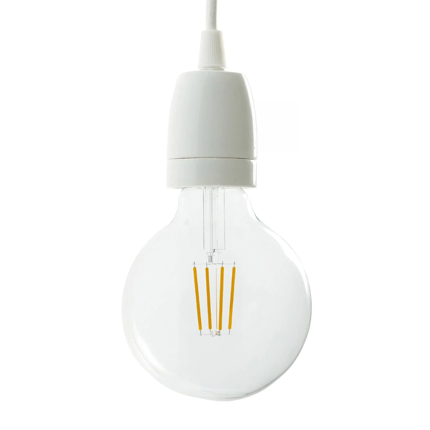 E27 porcelain lamp holder kit - White