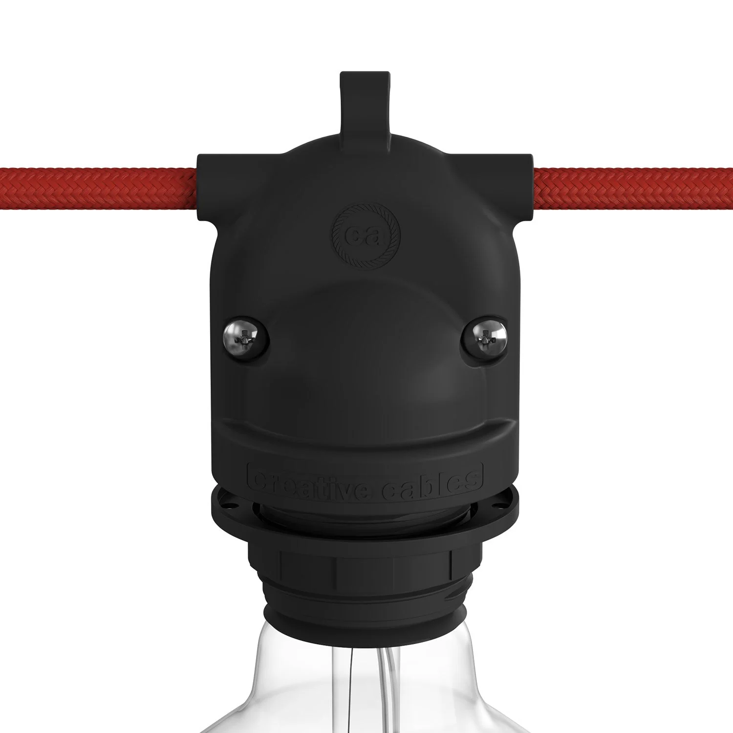 EIVA-2, 2-way E26 socket suitable for wet locations - Black