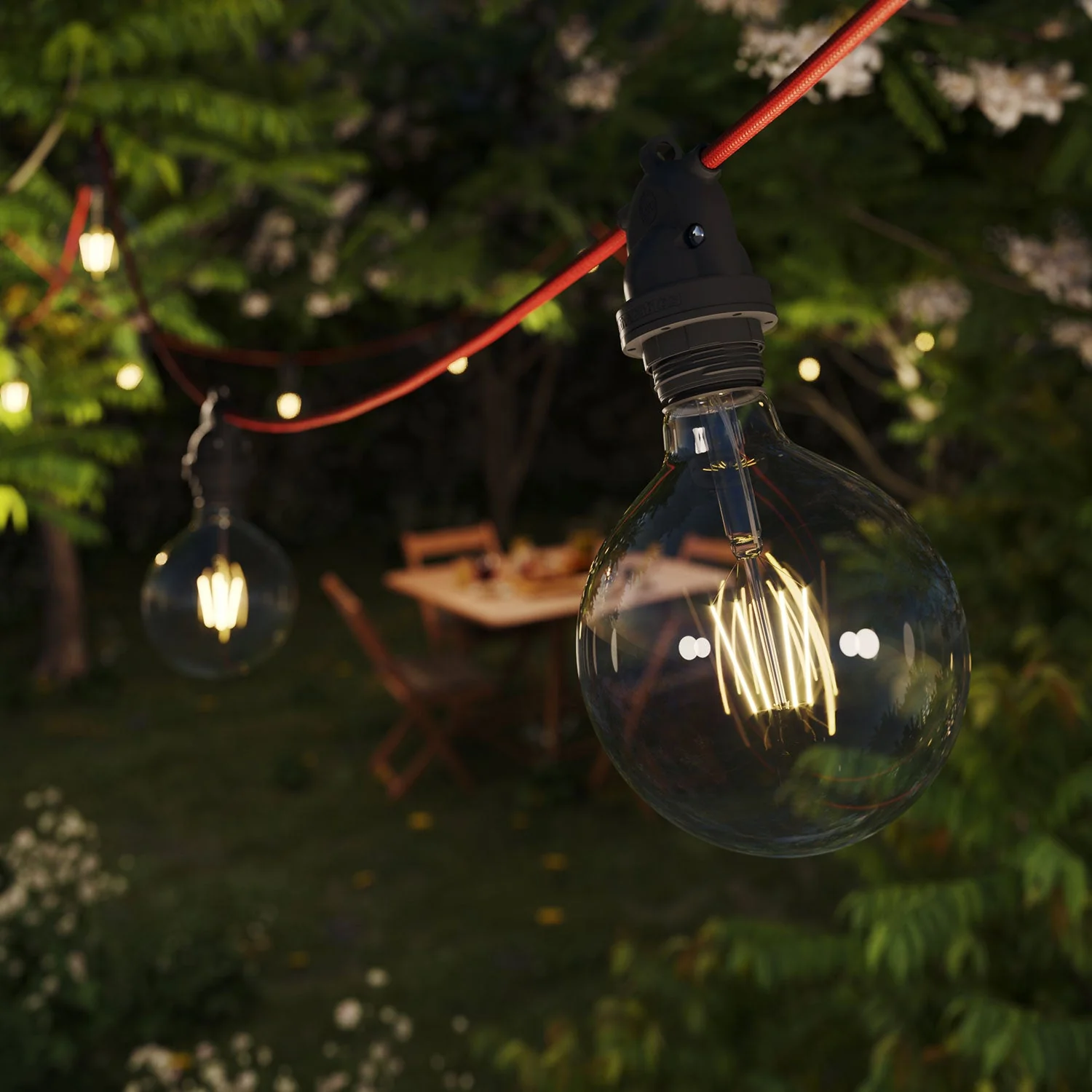 Eiva-2 - Outdoor double outlet lamp holder IP65 E27 fitting for Modulair system - Black - Image 2