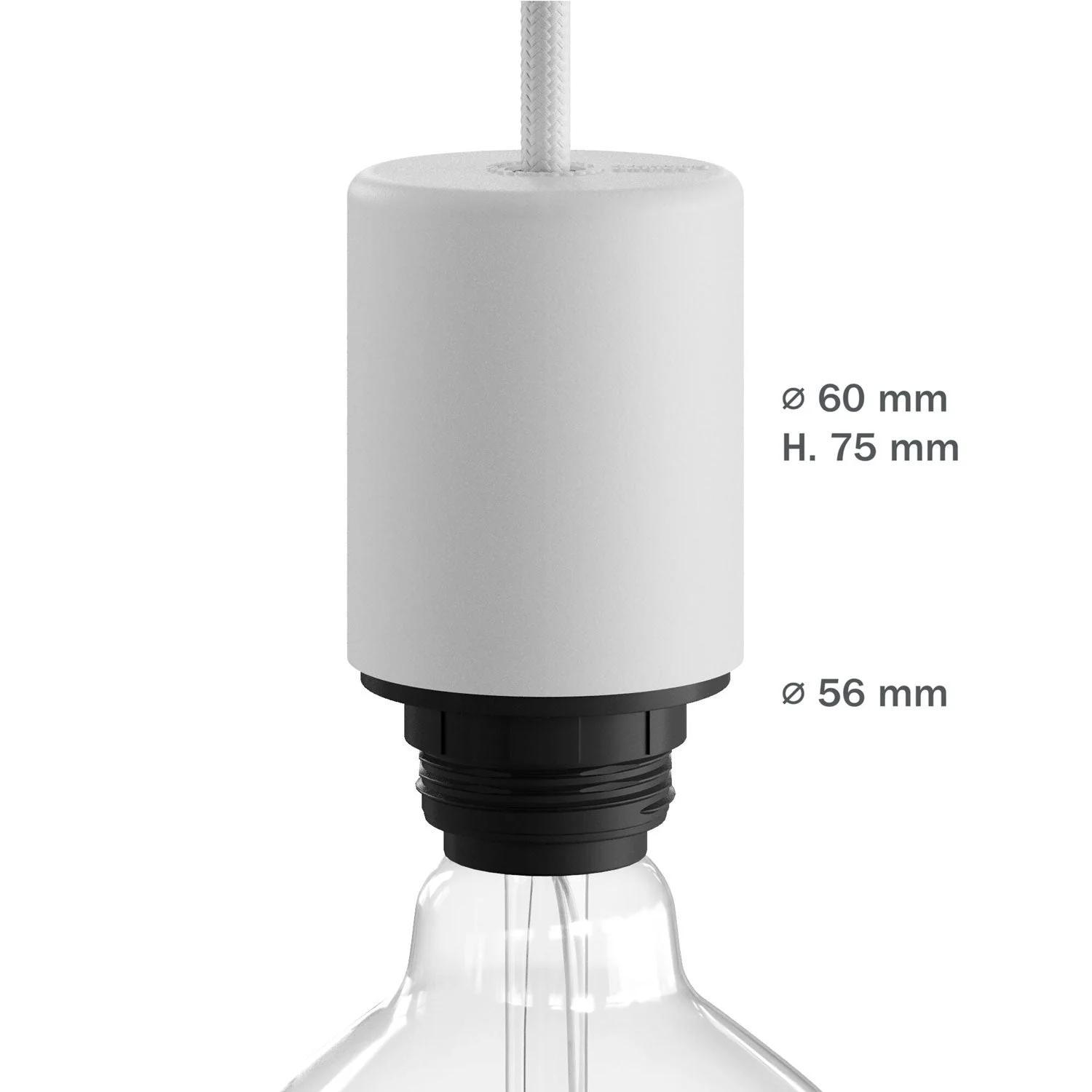 EIVA ELEGANT IP65 Outdoor Lamp holder Kit in Silicone for E27 Lampshade - Modulair System - White - Image 8
