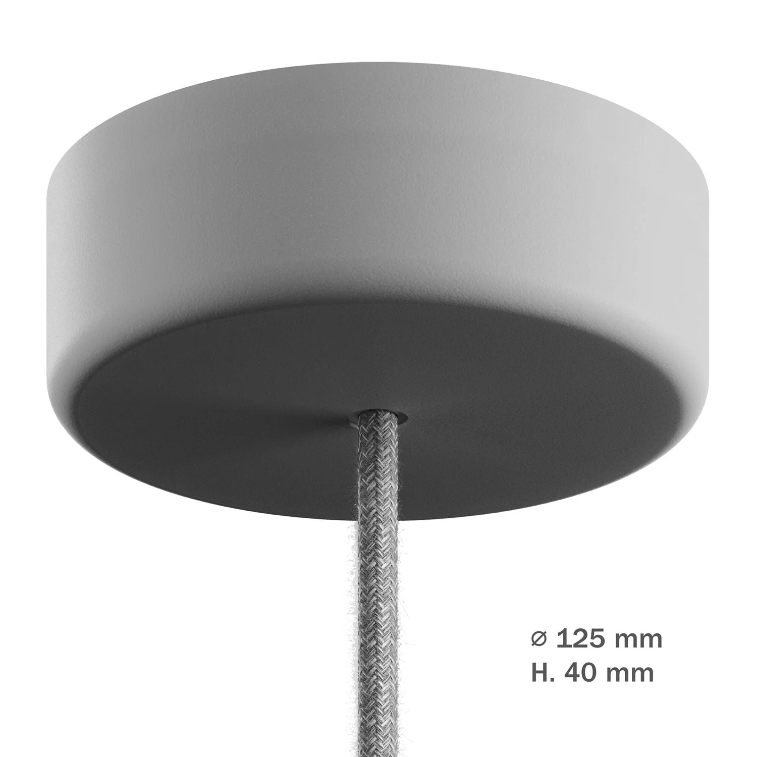 EIVA Silicone Soft Touch Ceiling Rose Kit for Outdoor IP65 - Modulair System - Black - Image 5