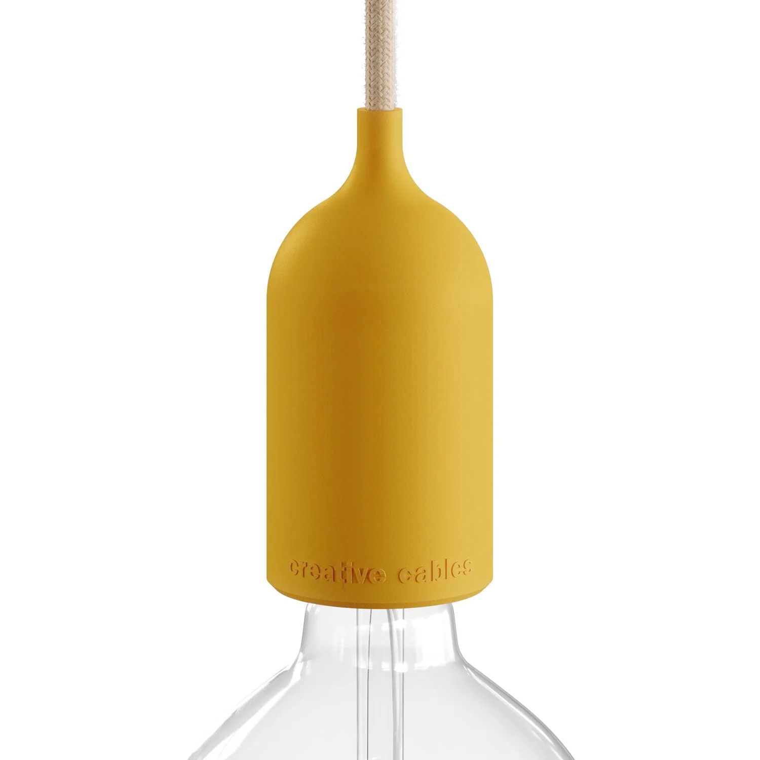 EIVA PASTEL, E26 silicone socket kit - suitable for wet locations - Mustard yellow