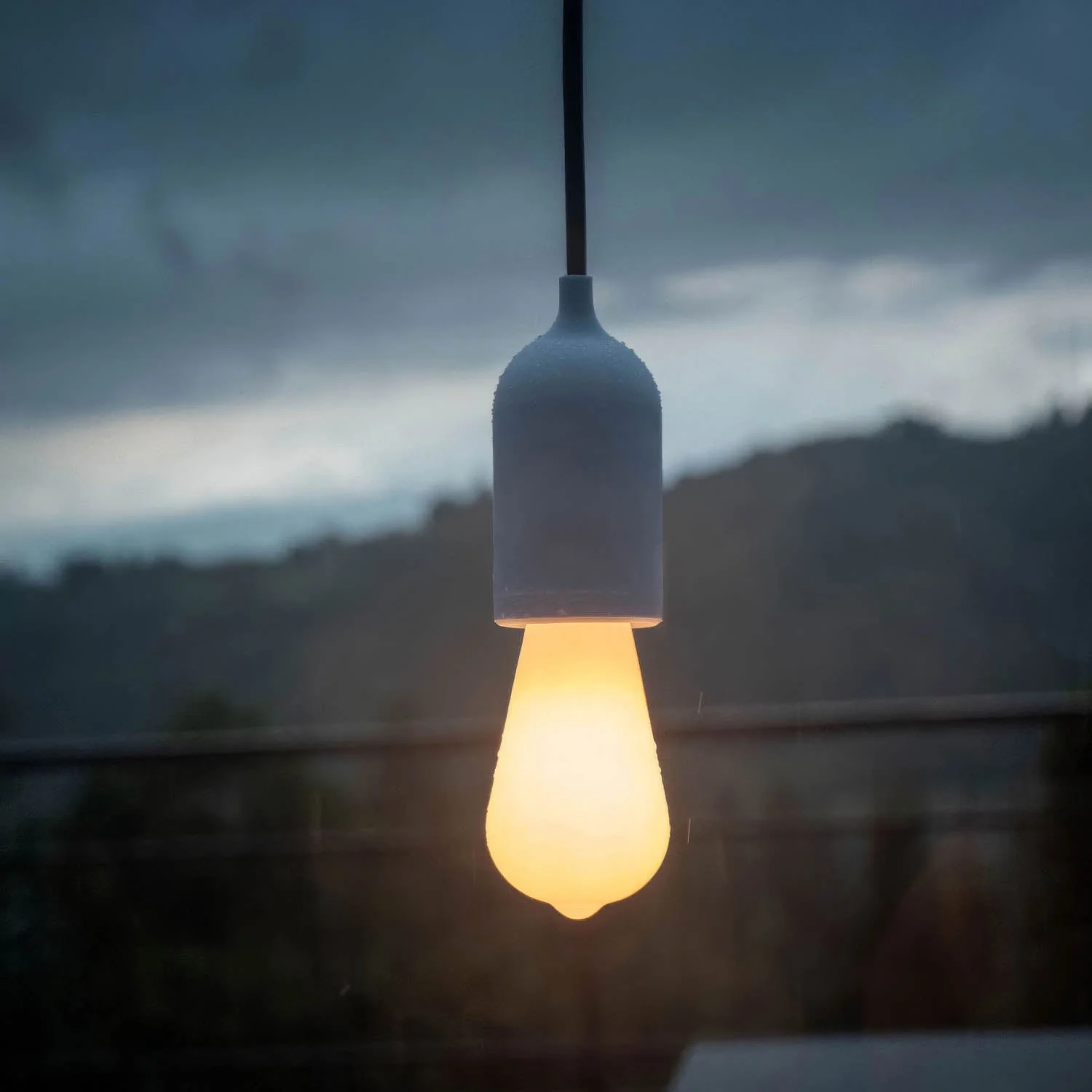 EIVA PASTEL IP65 Lamp holder Kit for Outdoor Use in Silicone E27 - Modulair System - Powder blue - Image 3