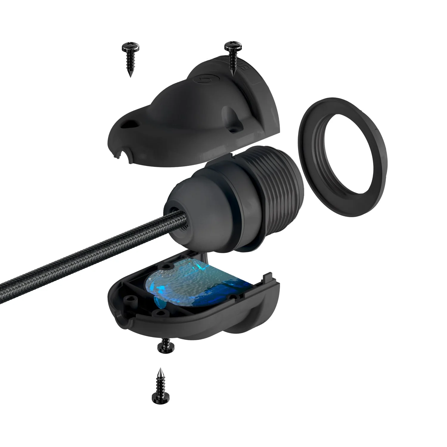 EIVA PASTEL IP65 Lamp holder Kit for Outdoor Use in Silicone E27 - Modulair System - Powder blue - Image 7