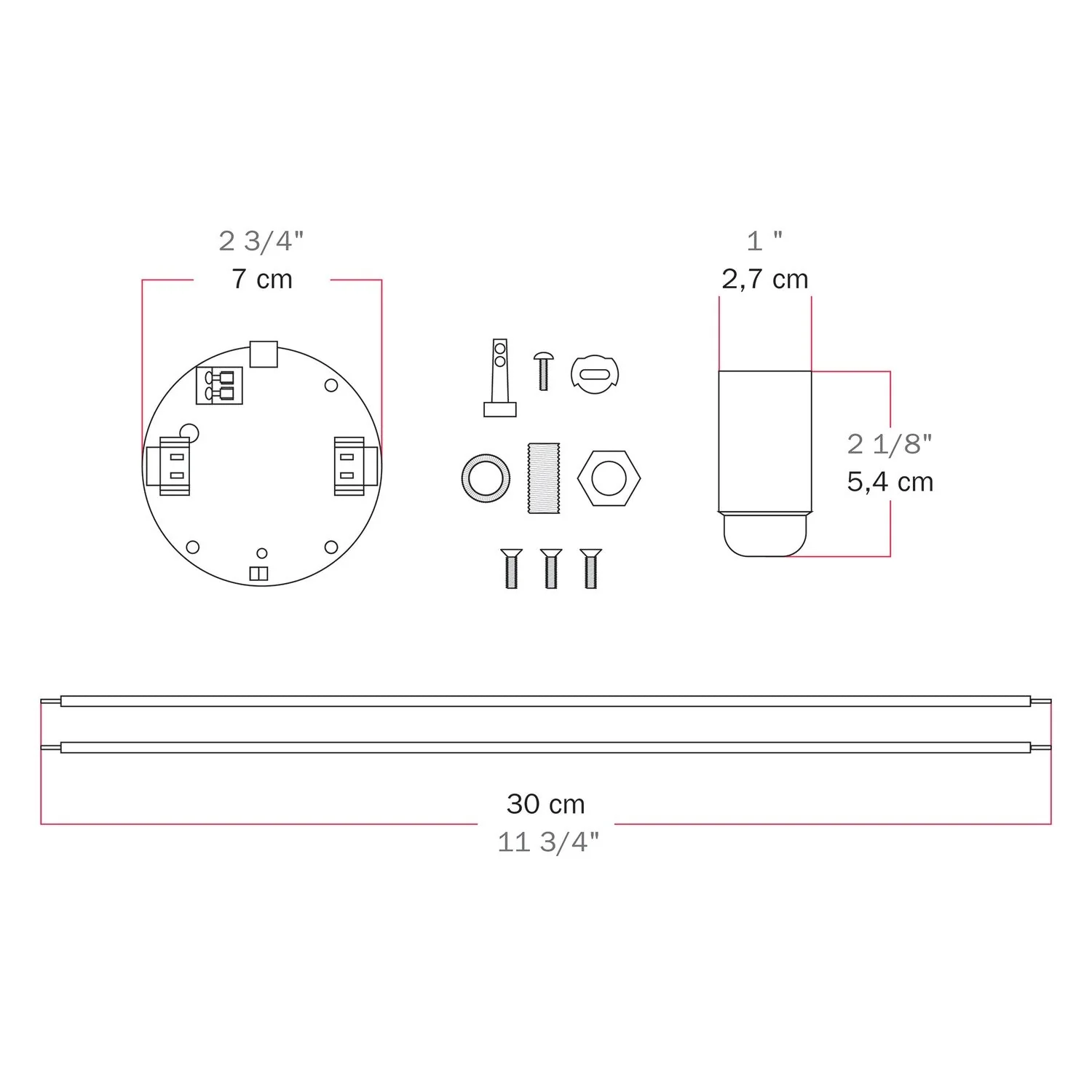 Electronic kit for 5V USB-C battery-powered lamps with smooth E14 Socket - Black - Image 7