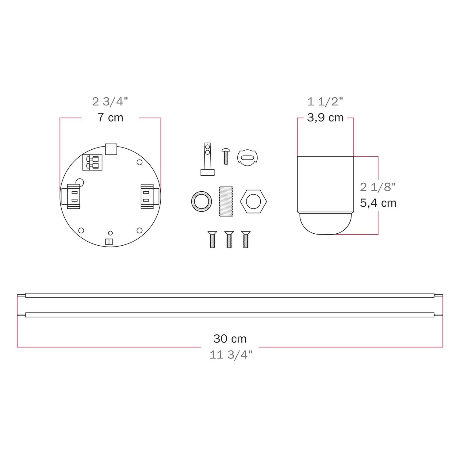 Electronic kit for 5V USB-C battery-powered lamps with smooth E27 socket - Black - Image 7