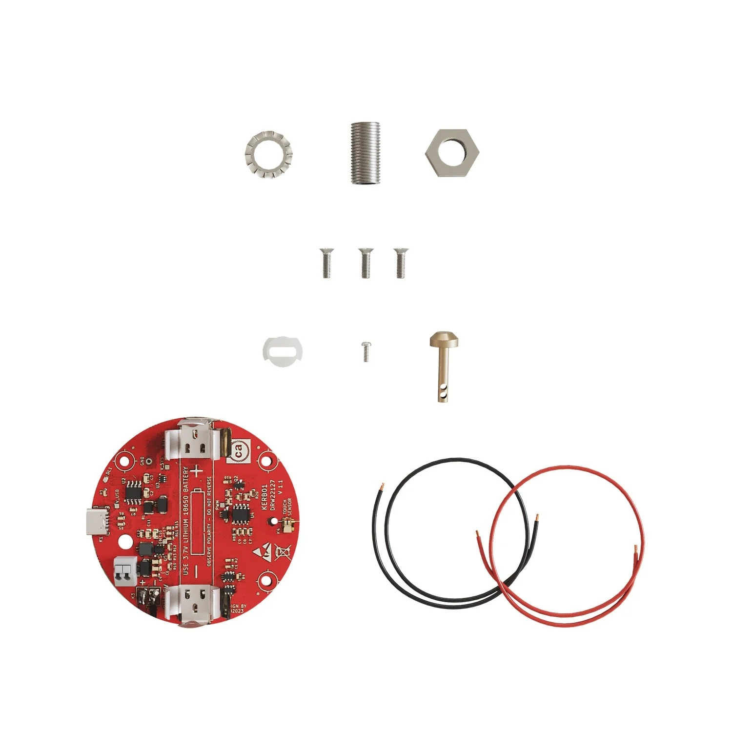 Electronic kit for 5V USB C battery-powered lamps without Socket