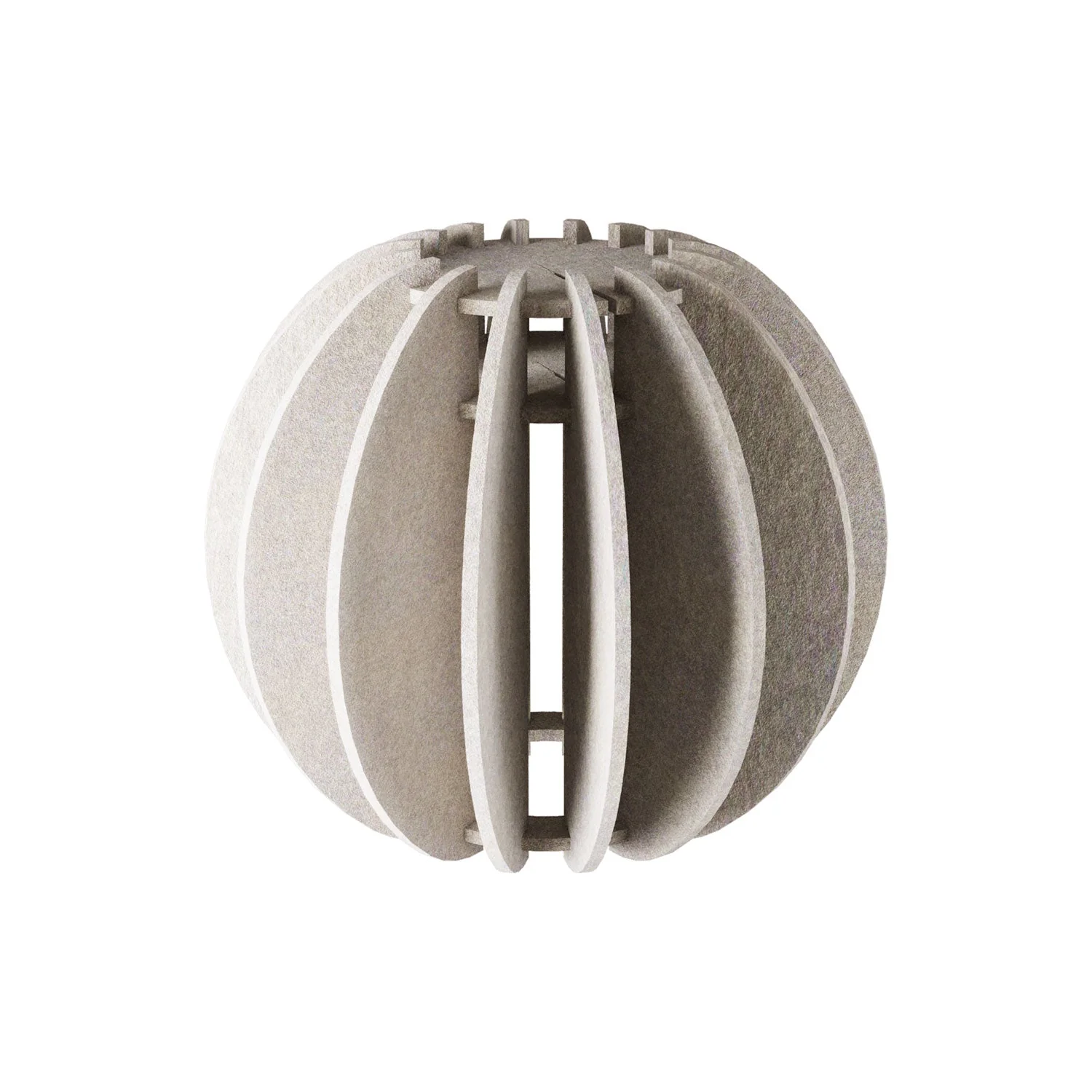 Elliptical LAMPSHADE in sound-absorbing material - Dove grey mélange