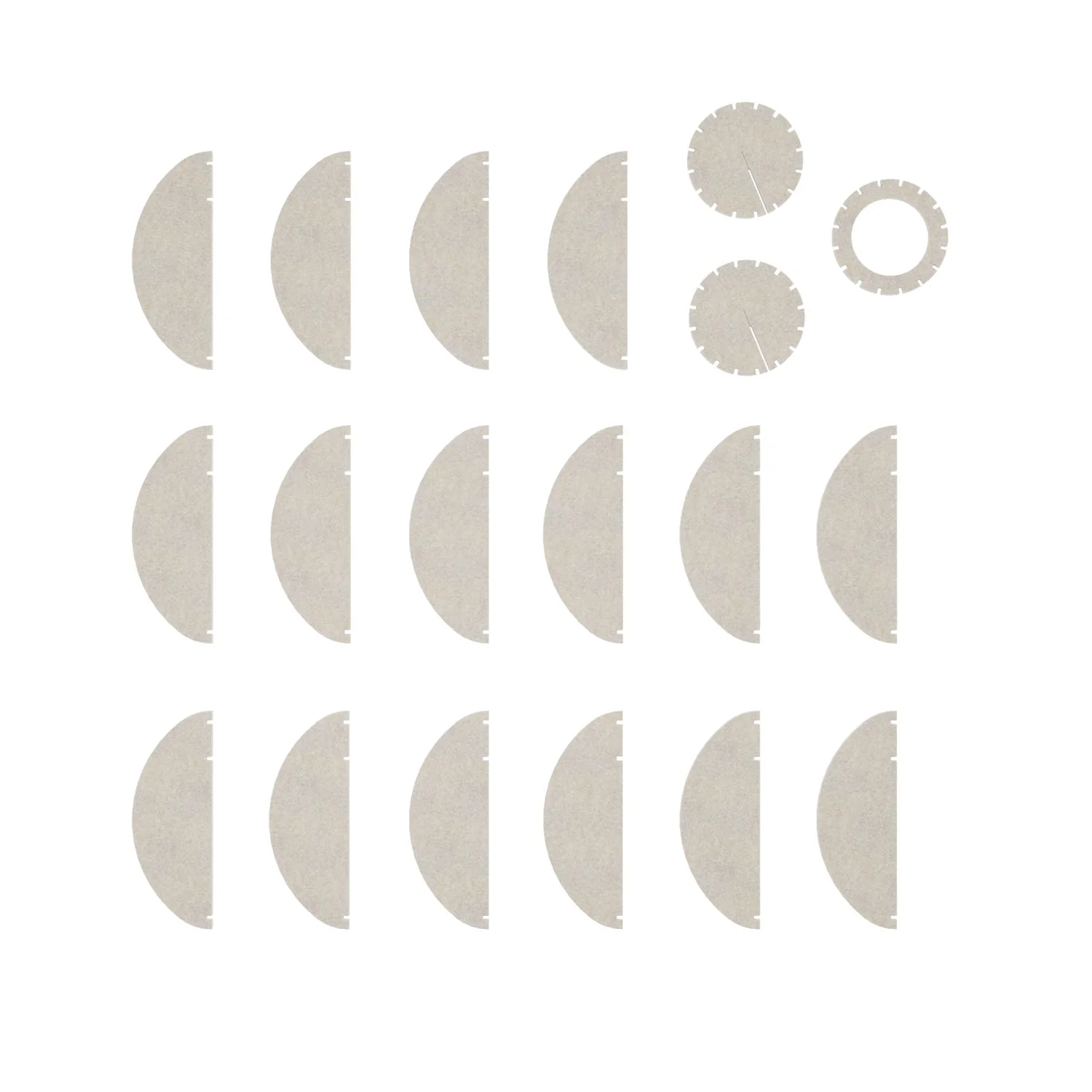 Elliptical LAMPSHADE in sound-absorbing material - Dove grey mélange - Image 3
