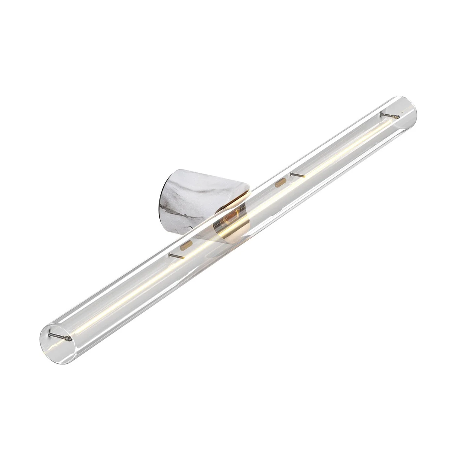 Esse14 wall or ceiling lamp for S14d LED light bulb – Waterproof IP44 – White marble effect. - Image 5