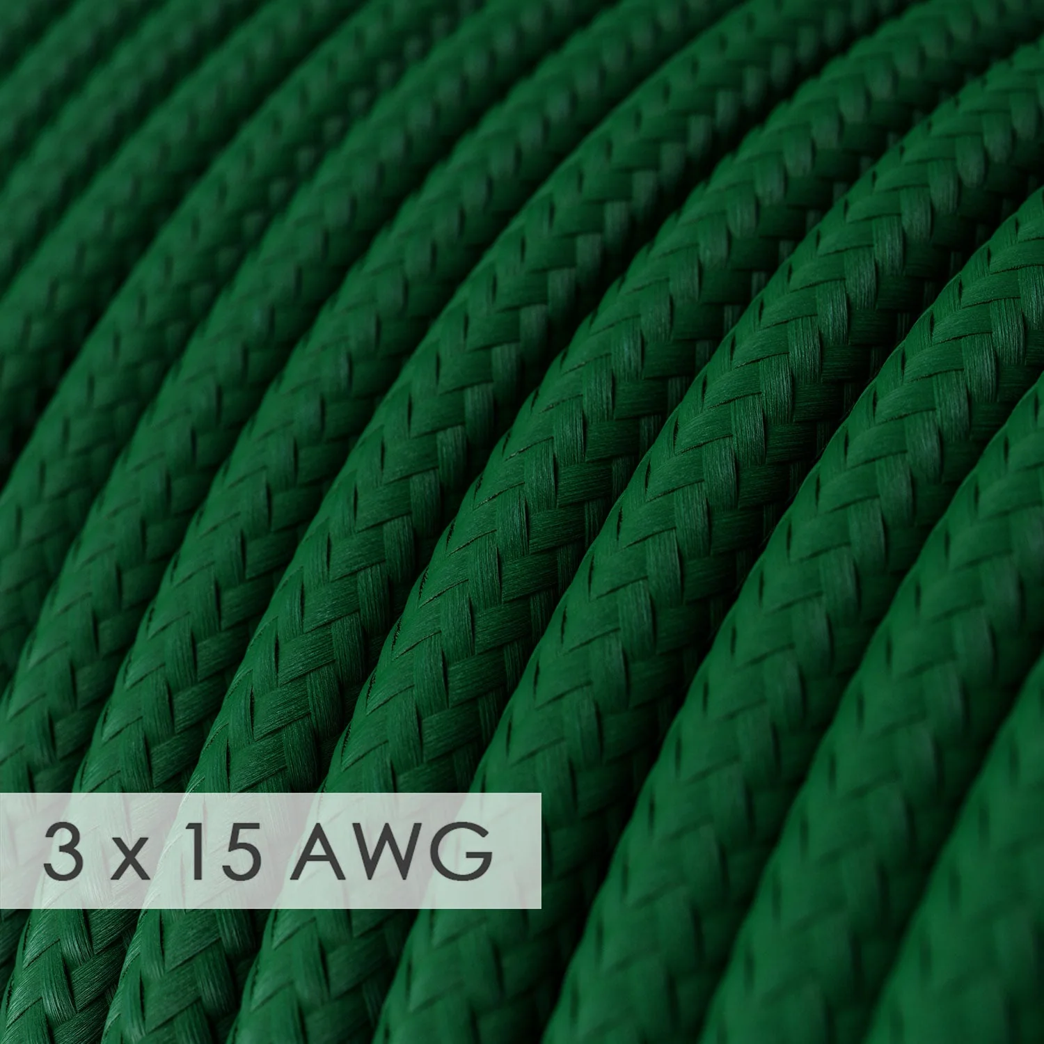 Extension Cord - Round Emerald Rayon RM21 - 15/3 AWG - Image 2
