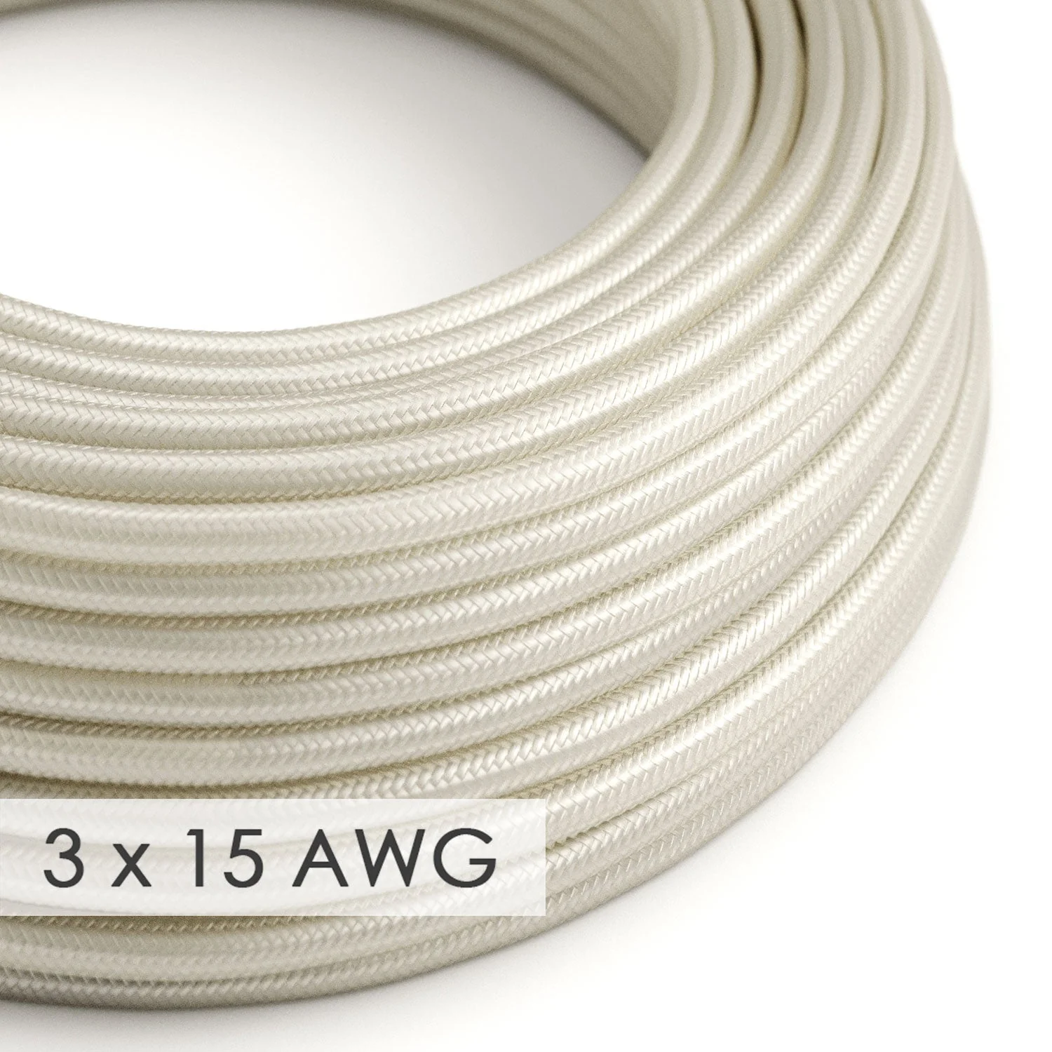 Extension cord – Round Ivory Rayon RM00 – 15/3 AWG