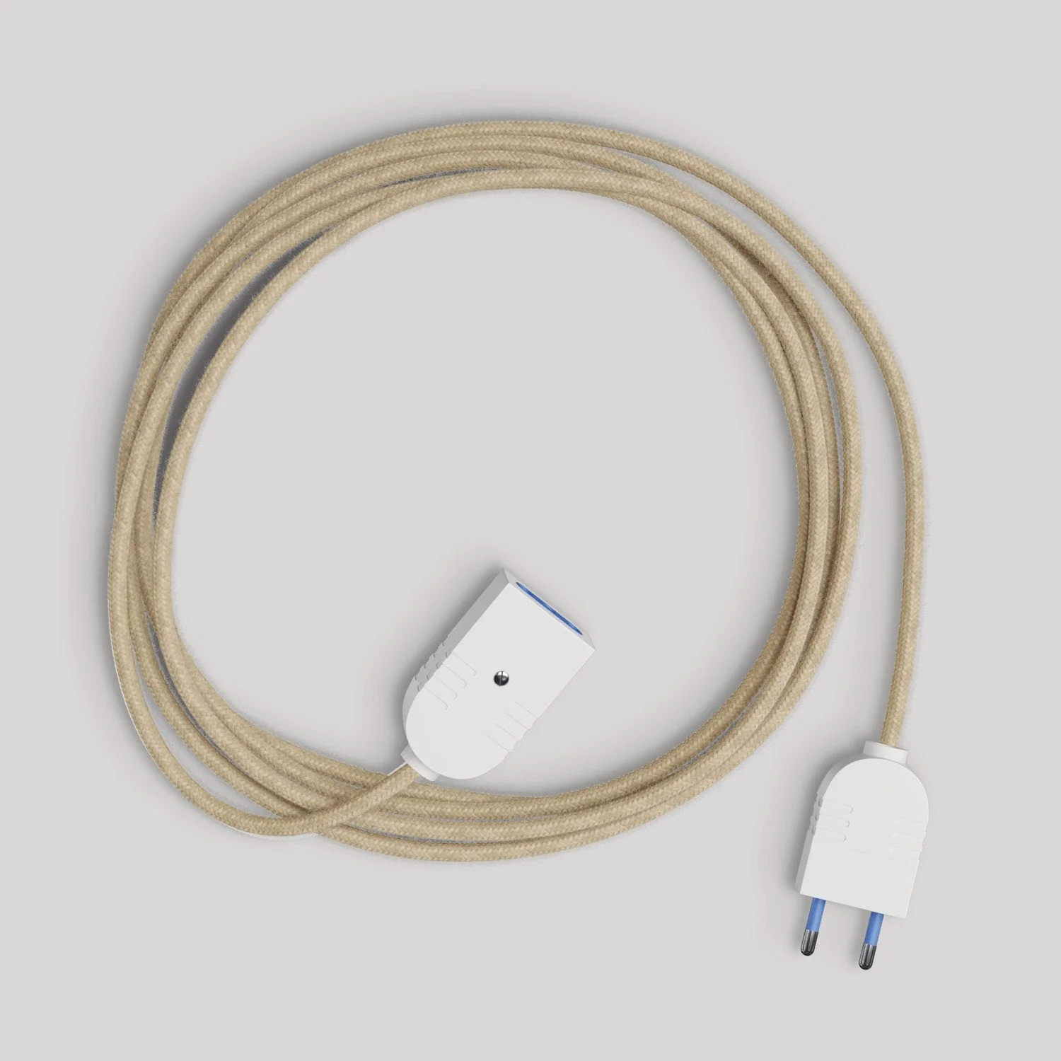 Electric extension lead with neutral jute cable 2P 10A Made in Italy