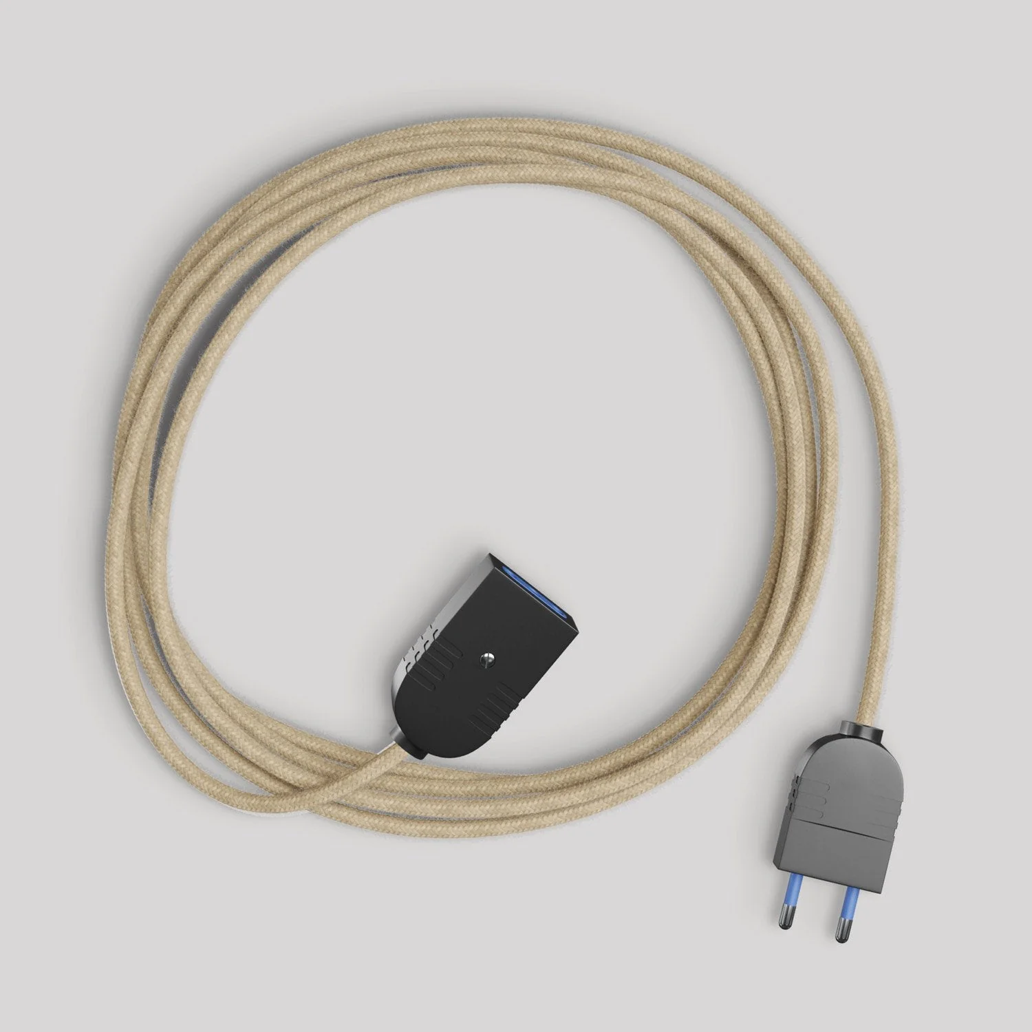 Electric extension lead with neutral jute cable 2P 10A Made in Italy - Image 3