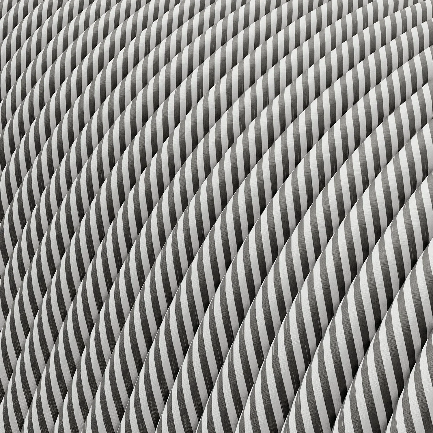 Extra Low Voltage power cable coated in Vertigo Slate White silk-effect fabric - ERM37 - Image 2