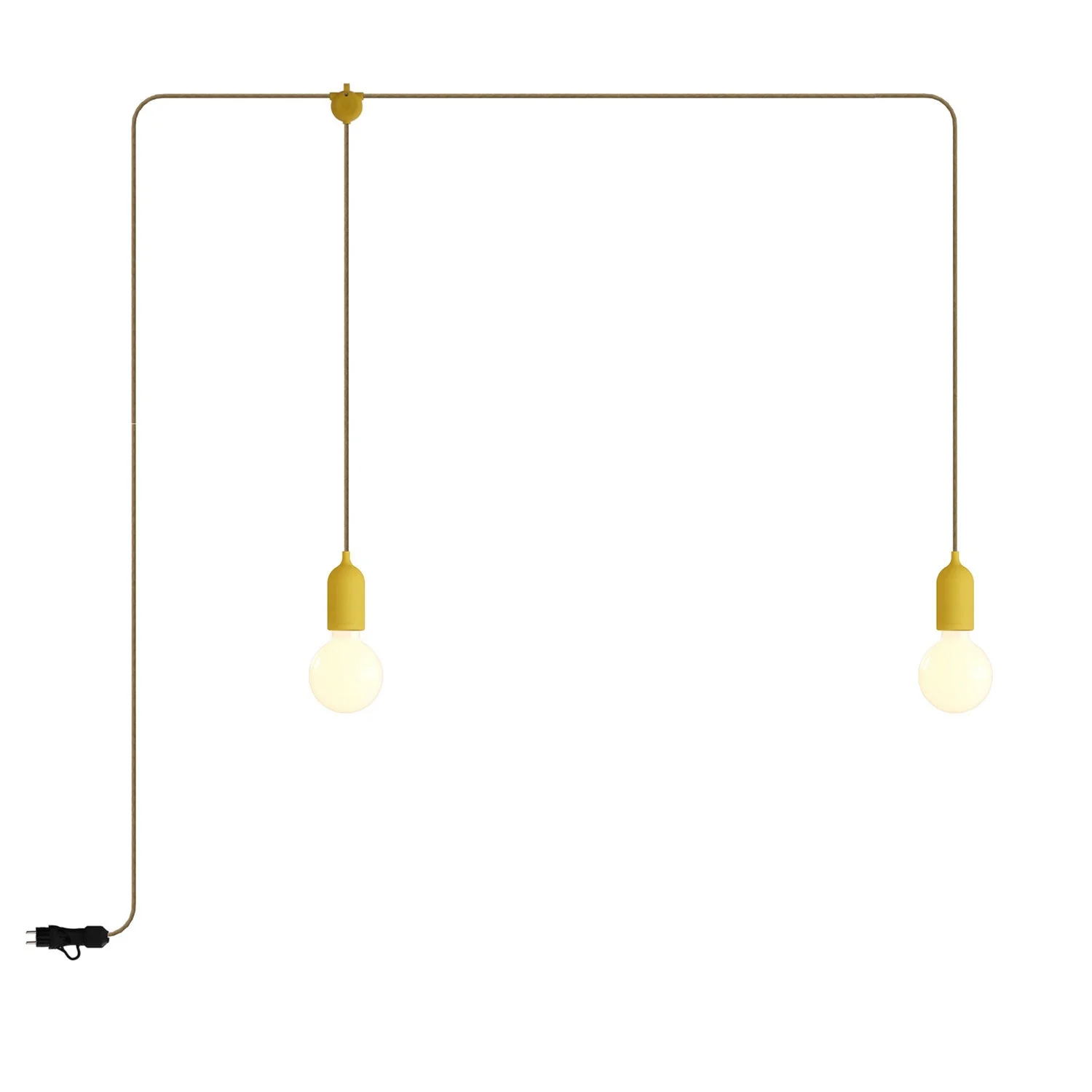 F-Snake Modulair Outdoor Lamp IP65 portable with 2 lights – Mustard