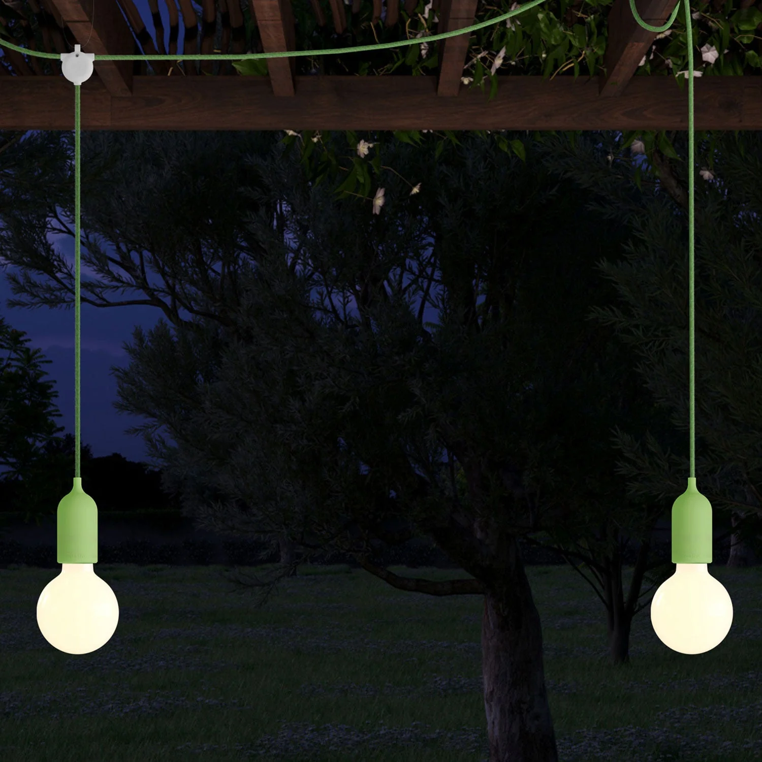 F-Snake Modulair Outdoor Portable Lamp IP65 with 2 lights - Meadow Green - Image 3